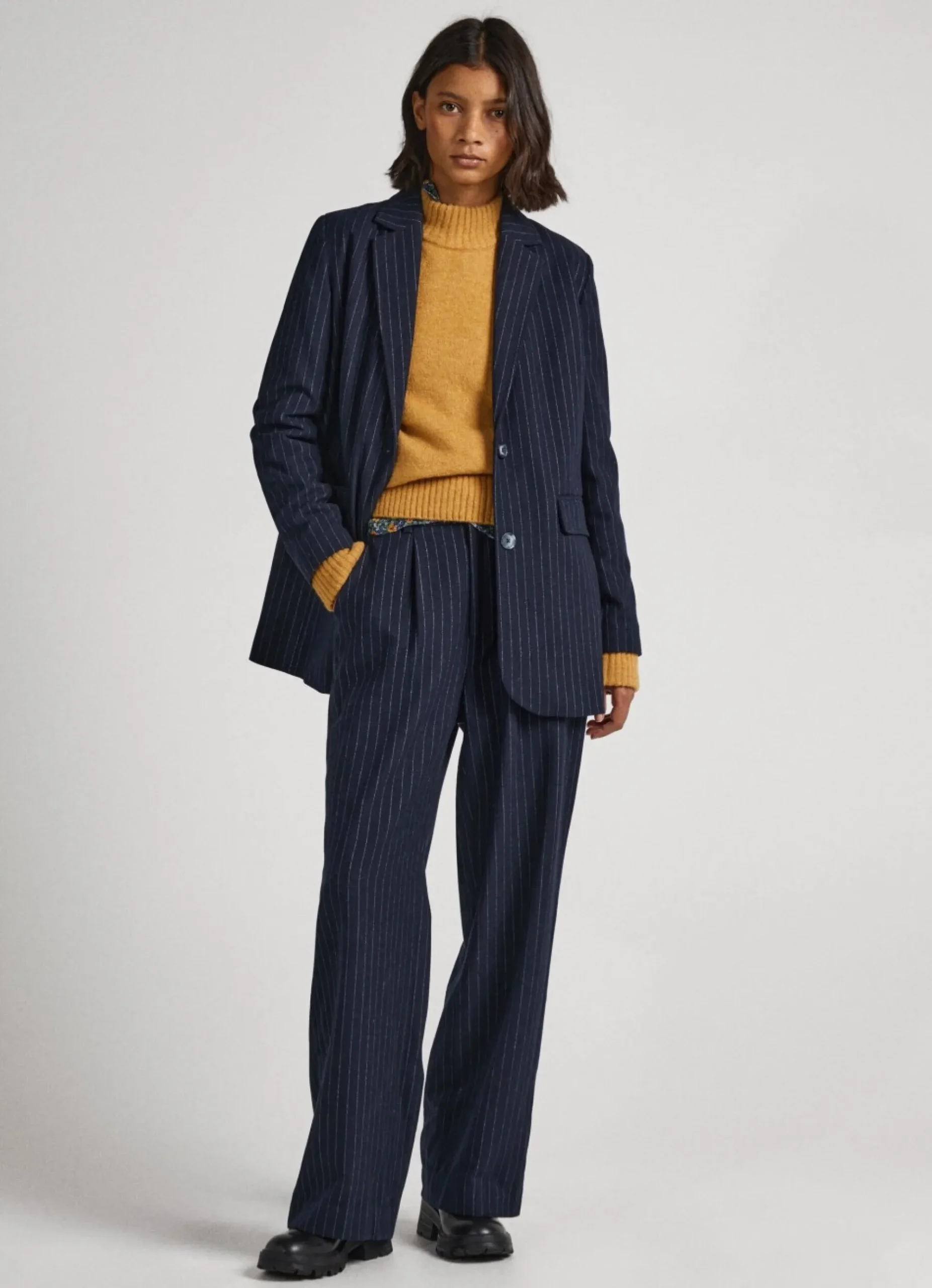 Mulher Pepe Jeans Casaco E Jaquetas>Blazer Comprido As Riscas
