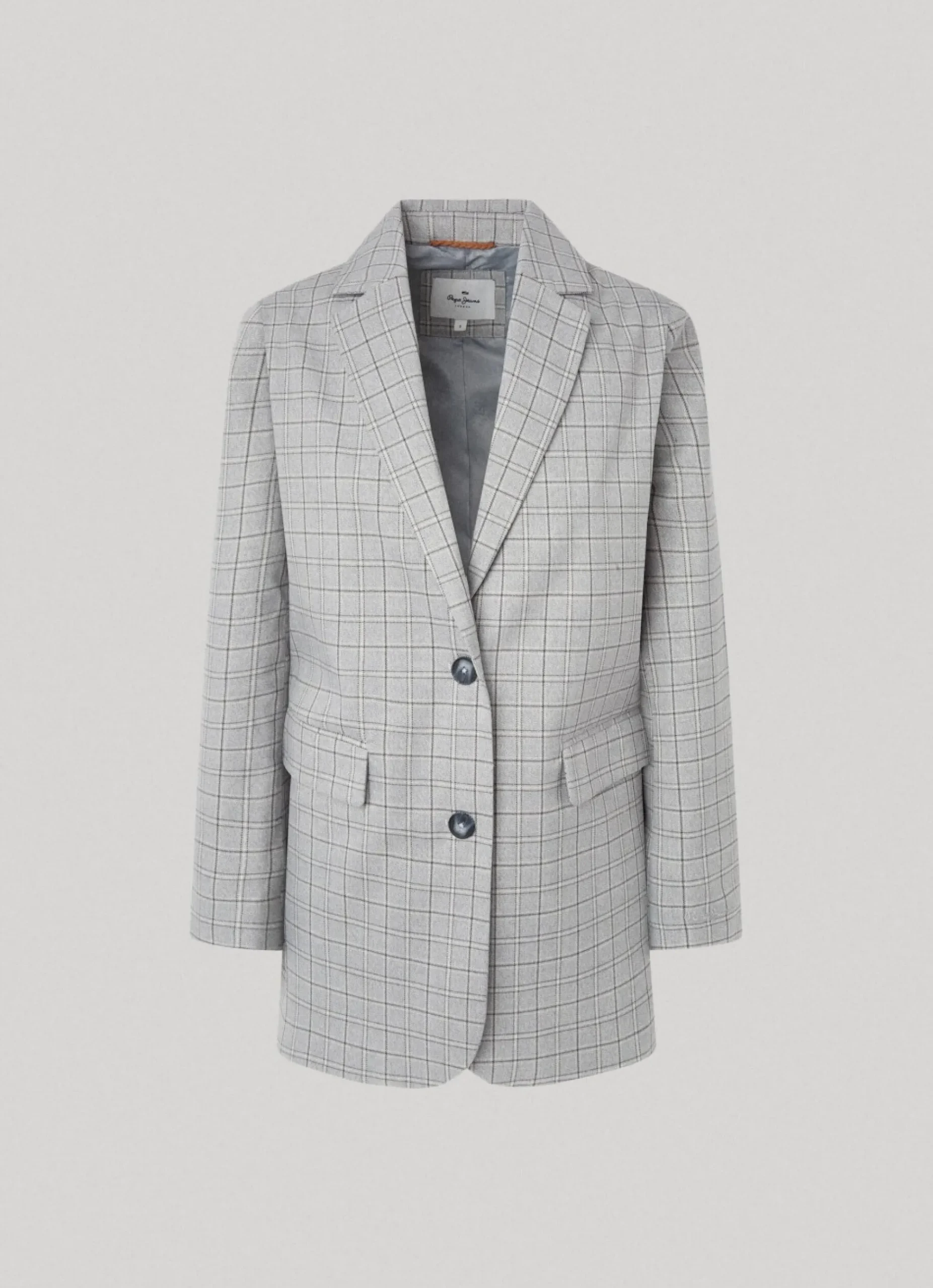 Mulher Pepe Jeans Casaco E Jaquetas>Blazer Sarja Padrao Xadrez