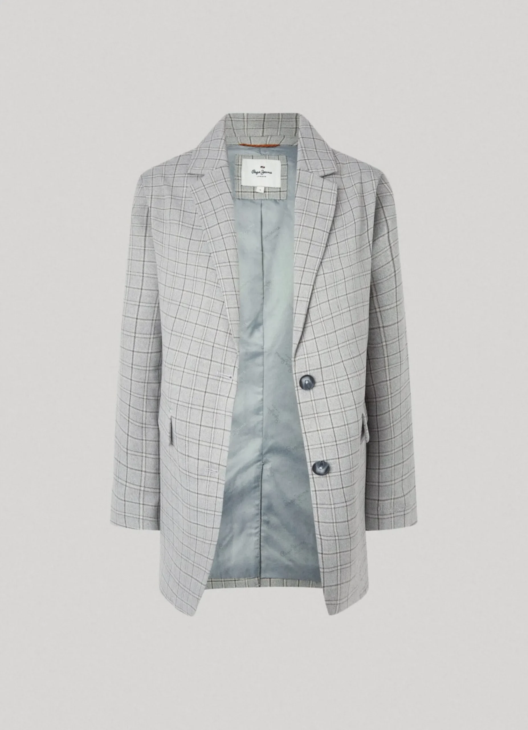 Mulher Pepe Jeans Casaco E Jaquetas>Blazer Sarja Padrao Xadrez