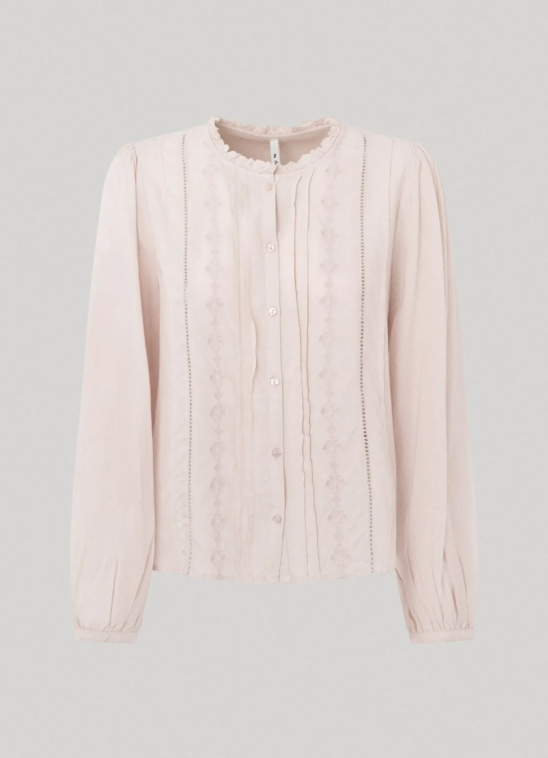 Mulher Pepe Jeans Camisas E Blusas>Blusa Bordada Com Corte Romantico