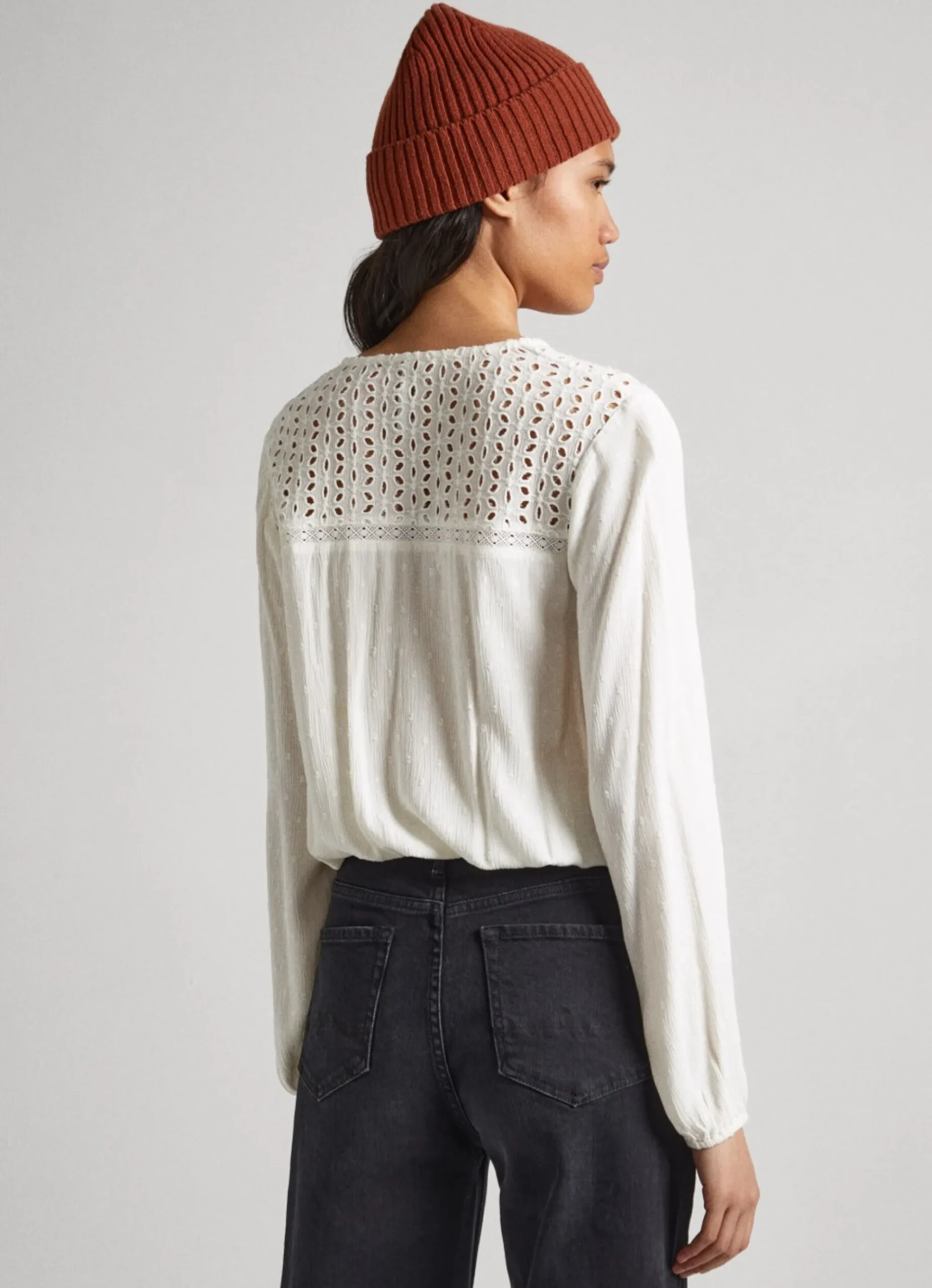Mulher Pepe Jeans Camisas E Blusas>Blusa Com Detalhes Abertos
