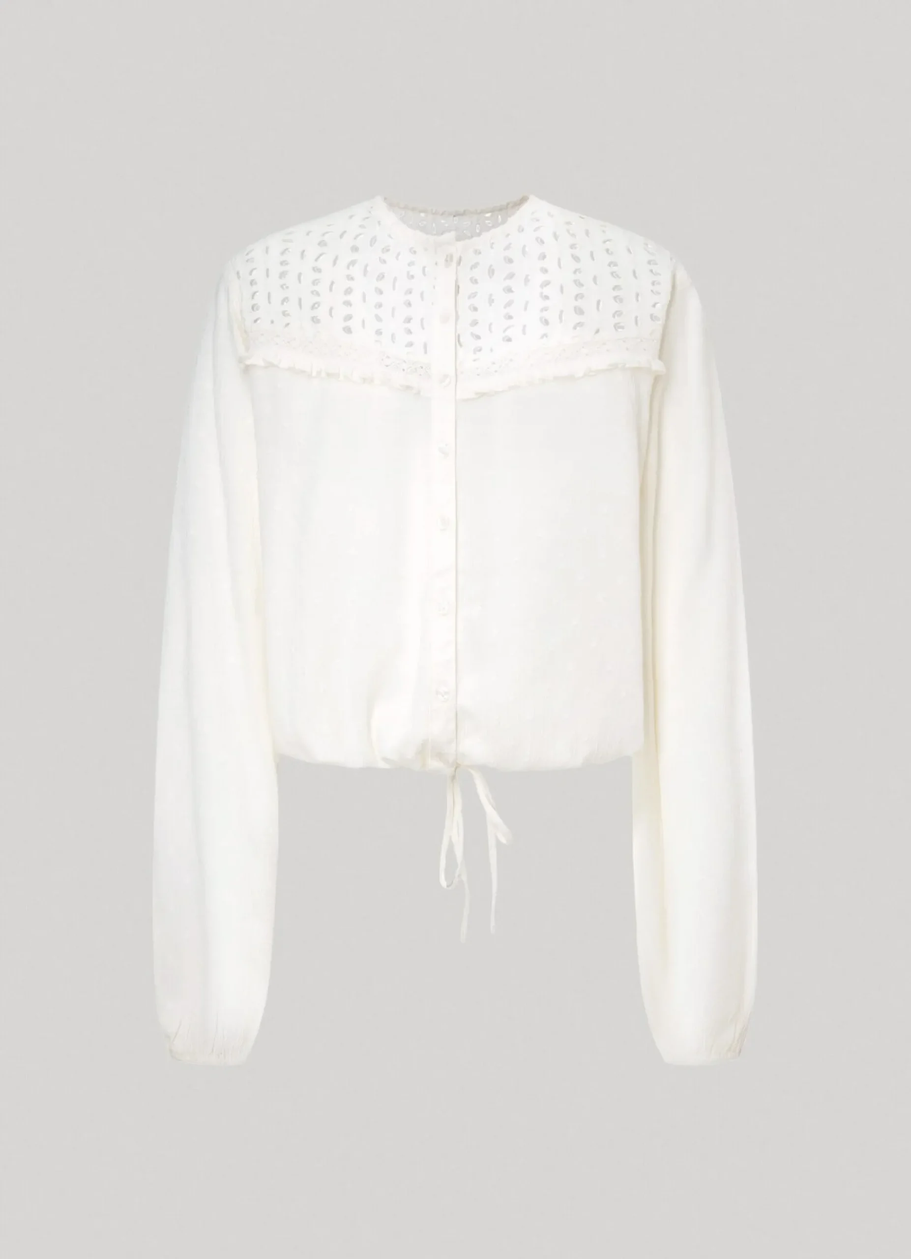 Mulher Pepe Jeans Camisas E Blusas>Blusa Com Detalhes Abertos