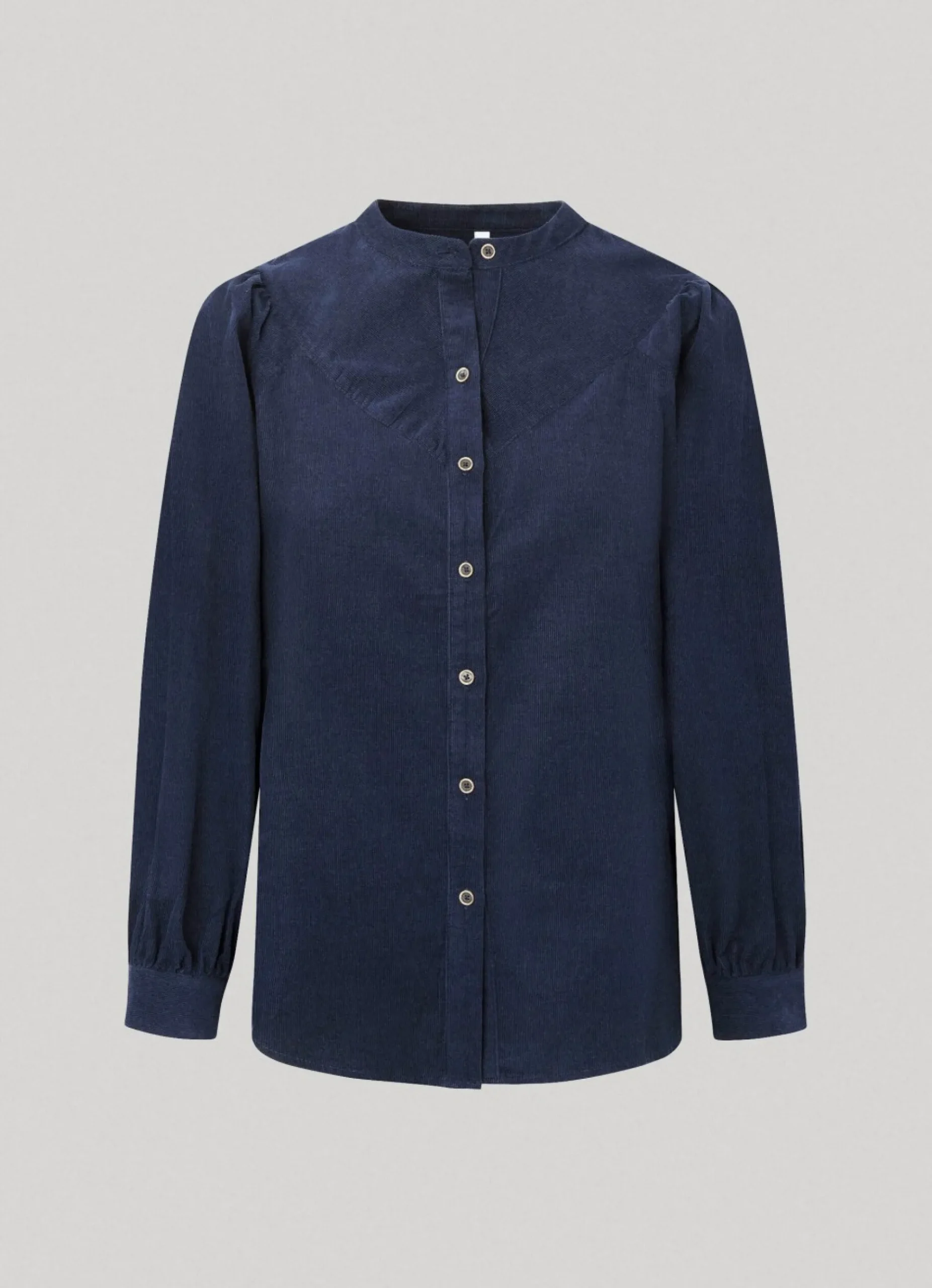 Mulher Pepe Jeans Camisas E Blusas>Blusa De Bombazina Gola Mao