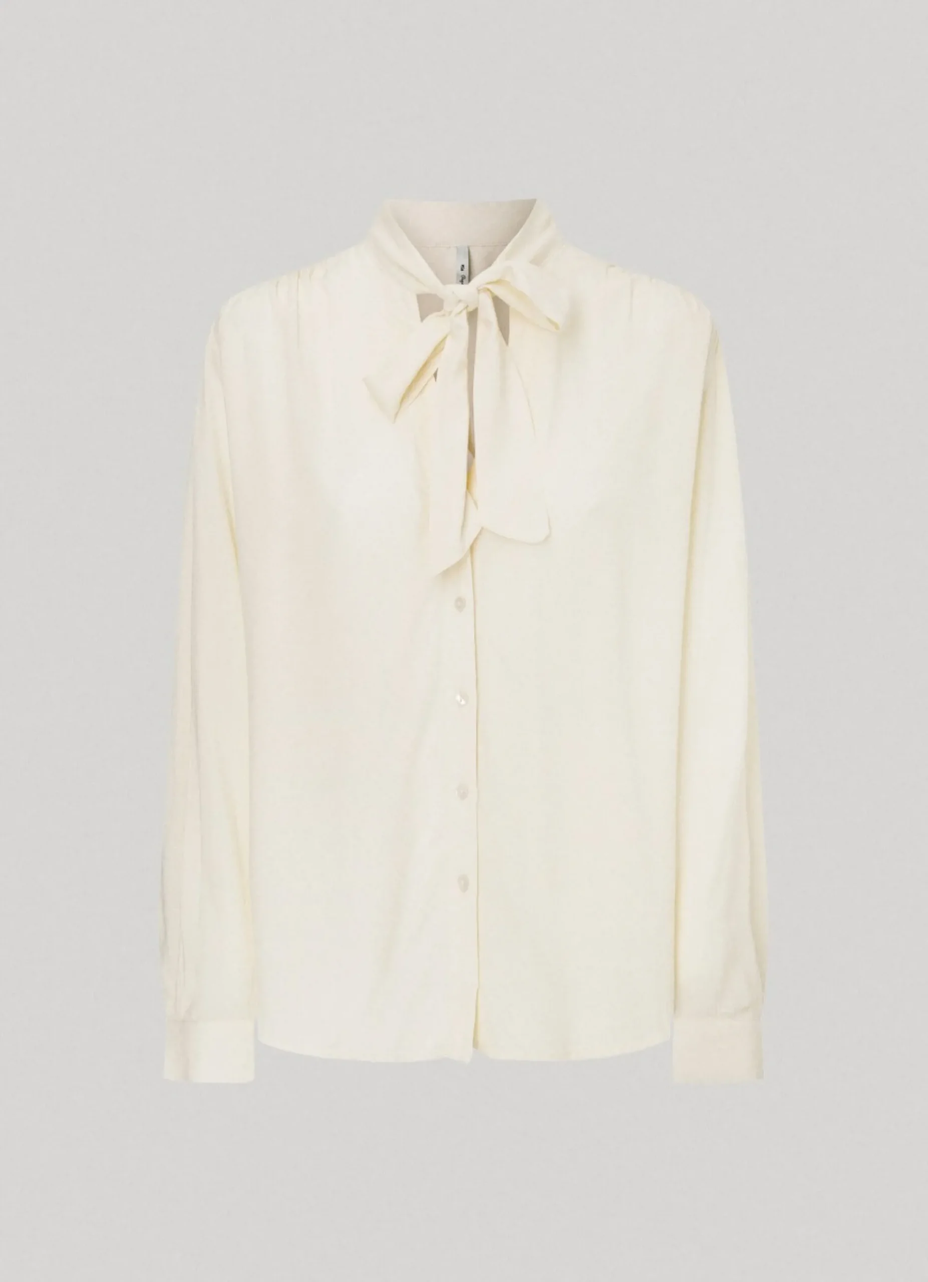 Mulher Pepe Jeans Camisas E Blusas>Blusa Dobby Laco Na Gola