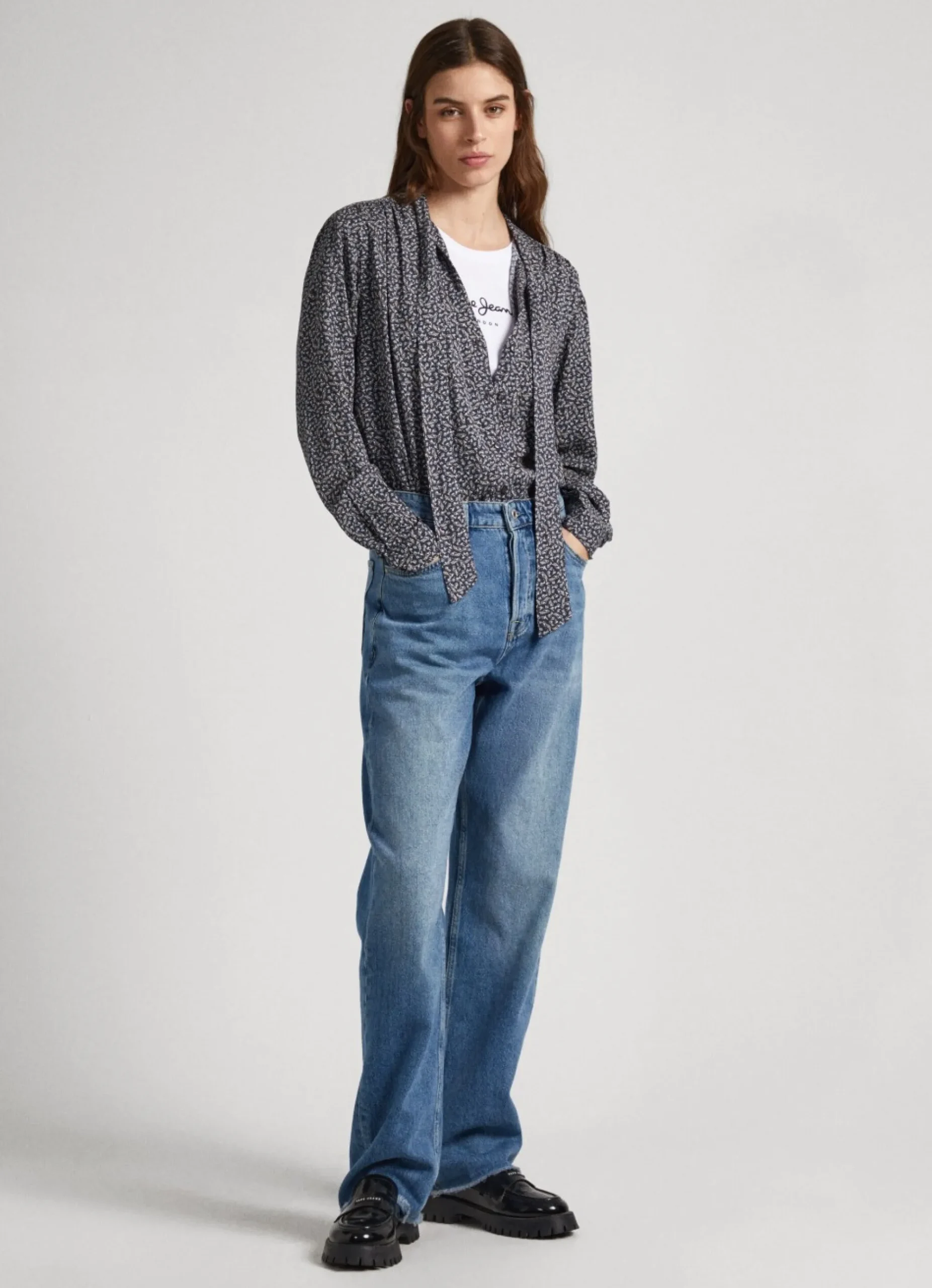 Mulher Pepe Jeans Camisas E Blusas>Blusa Dobby Padrao Floral