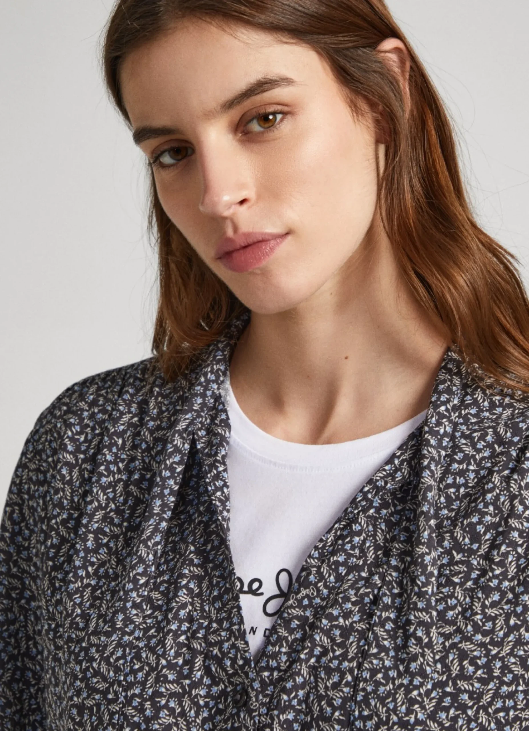 Mulher Pepe Jeans Camisas E Blusas>Blusa Dobby Padrao Floral