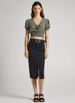 Mulher Pepe Jeans Camisas E Blusas>Blusa Estampado Geometrico