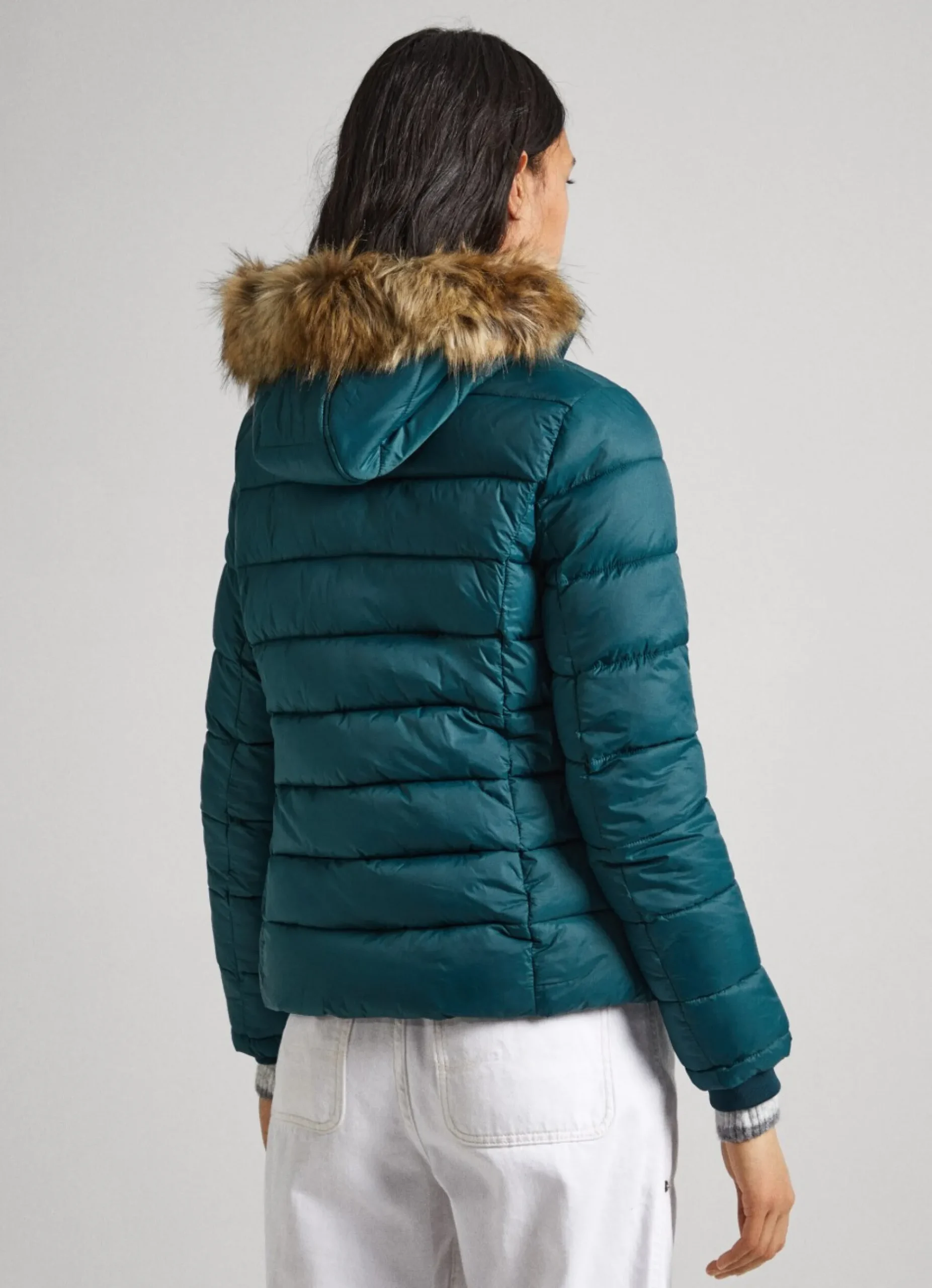 Mulher Pepe Jeans Casaco E Jaquetas>Blusao Detalhe De Pelo No Capuz