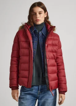 Mulher Pepe Jeans Casaco E Jaquetas>Blusao Detalhe De Pelo No Capuz
