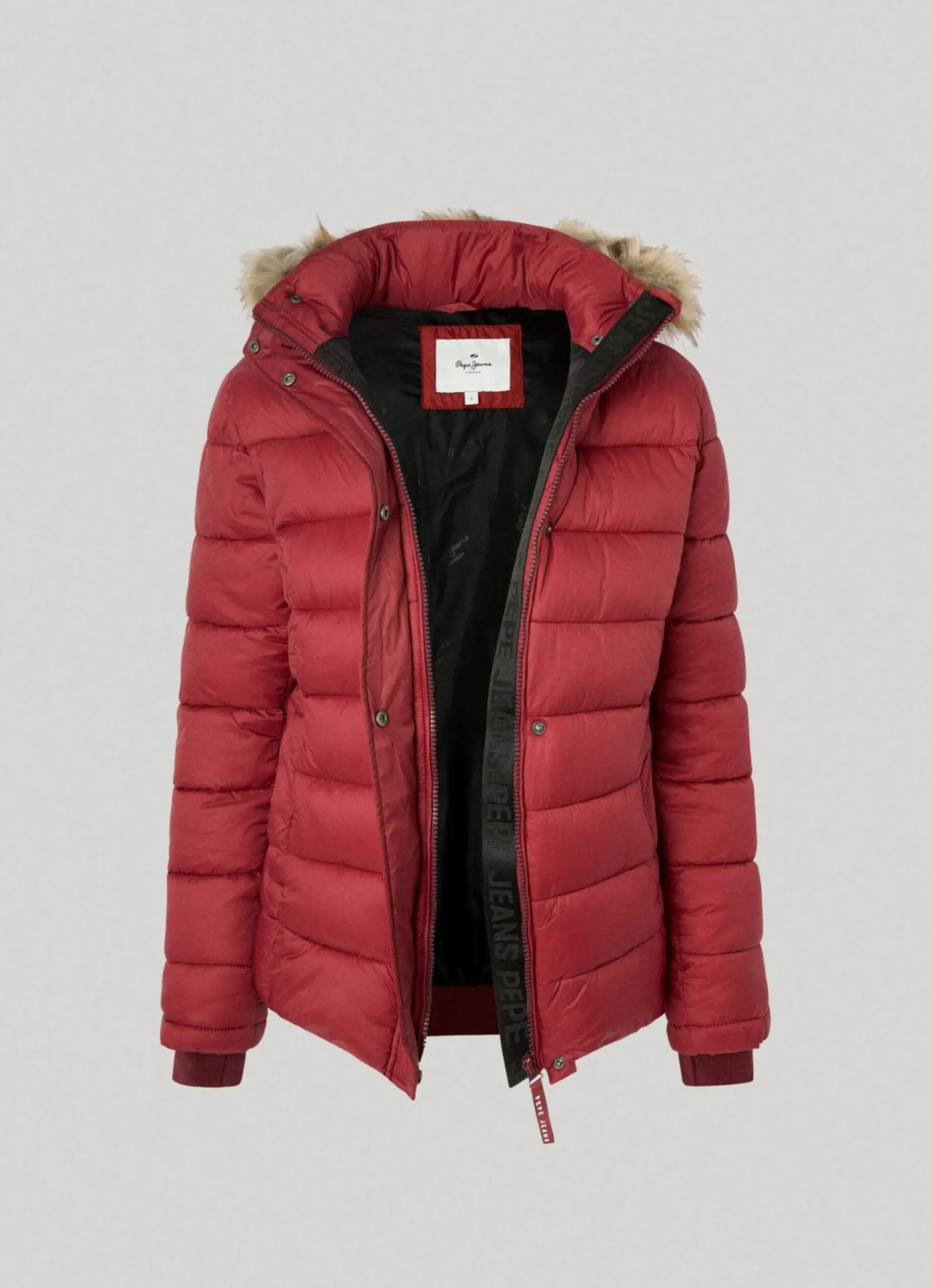 Mulher Pepe Jeans Casaco E Jaquetas>Blusao Detalhe De Pelo No Capuz