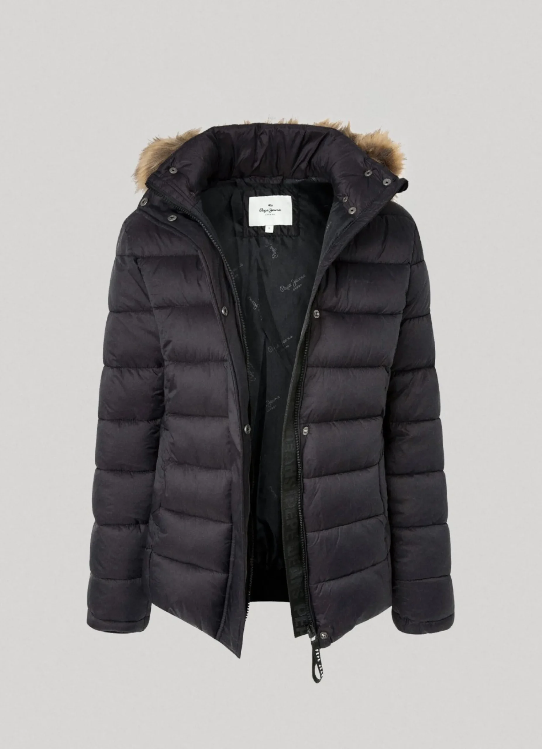 Mulher Pepe Jeans Casaco E Jaquetas>Blusao Detalhe De Pelo No Capuz