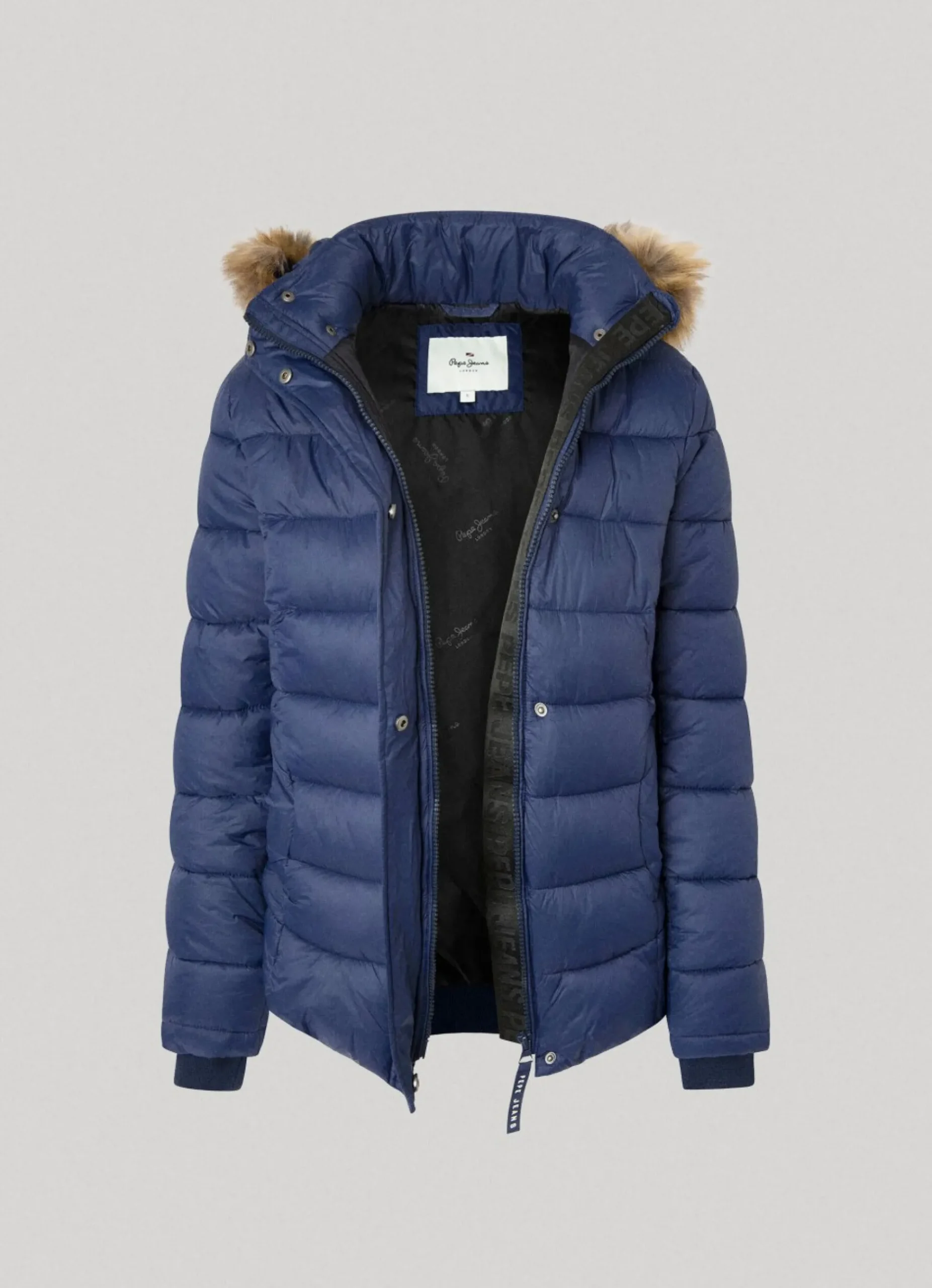 Mulher Pepe Jeans Casaco E Jaquetas>Blusao Detalhe De Pelo No Capuz