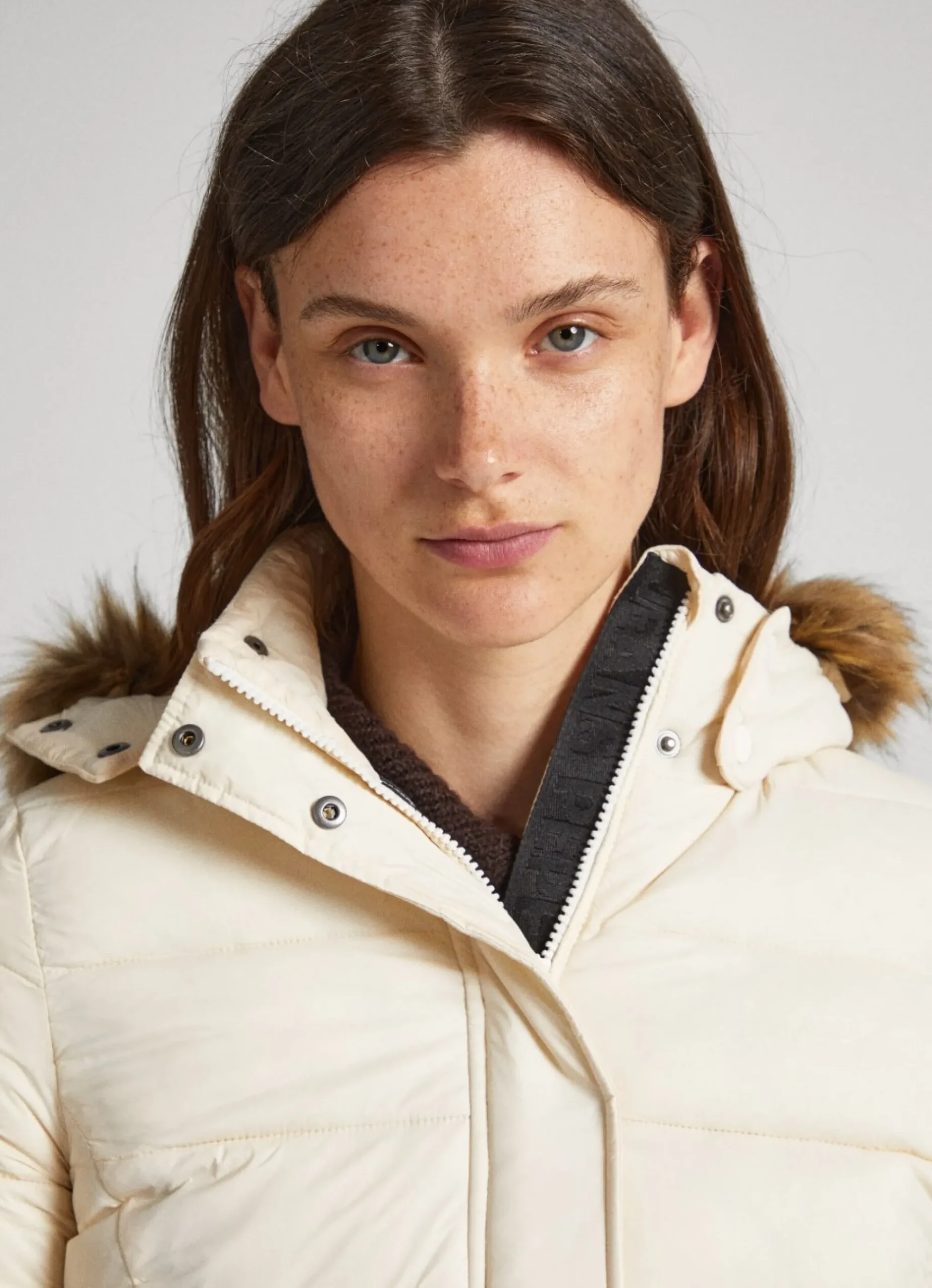 Mulher Pepe Jeans Casaco E Jaquetas>Blusao Detalhe De Pelo No Capuz