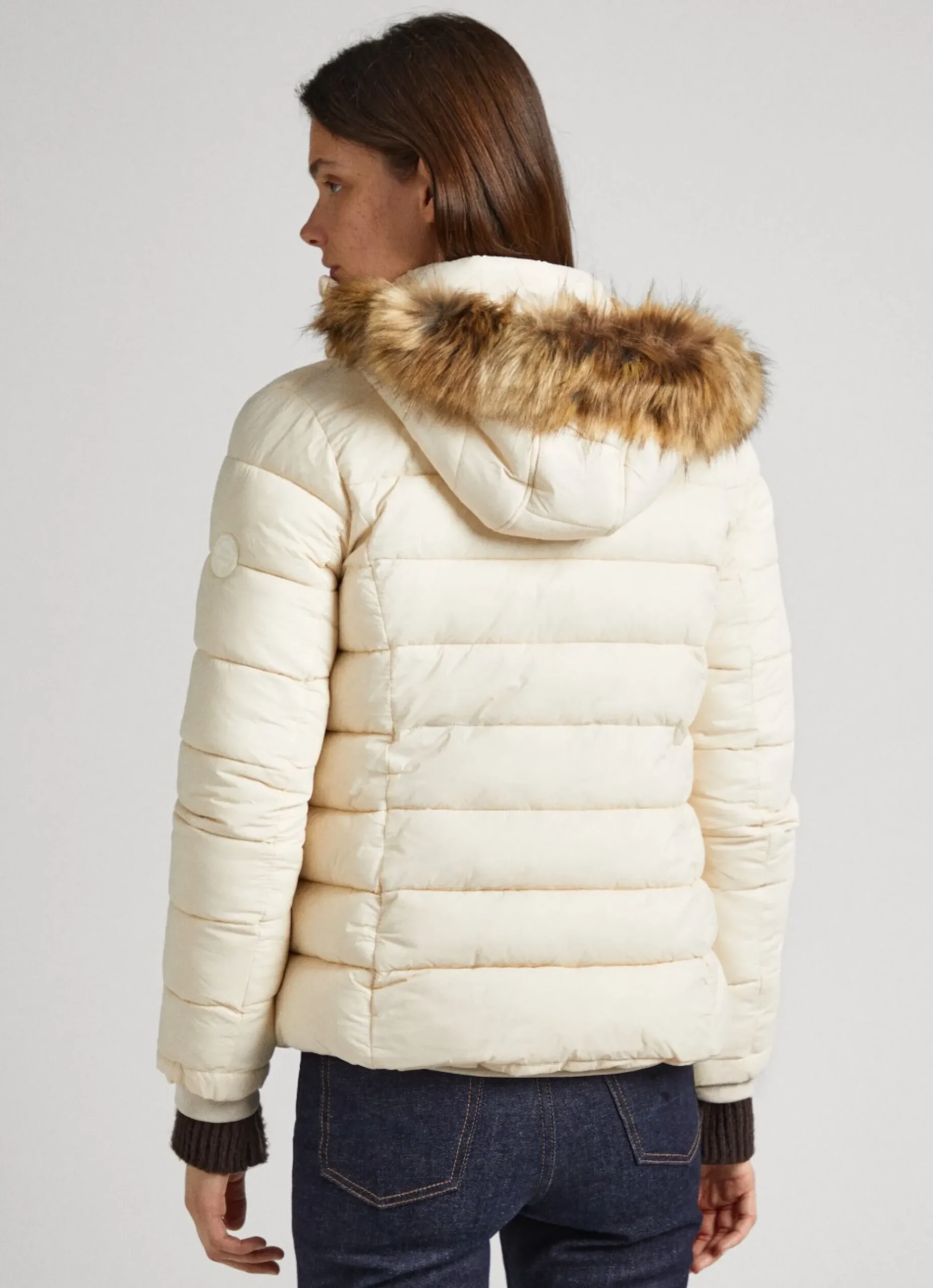 Mulher Pepe Jeans Casaco E Jaquetas>Blusao Detalhe De Pelo No Capuz