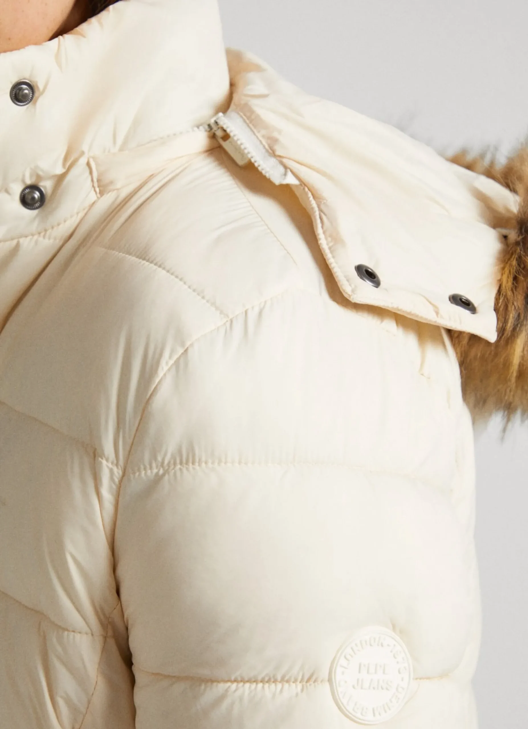 Mulher Pepe Jeans Casaco E Jaquetas>Blusao Detalhe De Pelo No Capuz