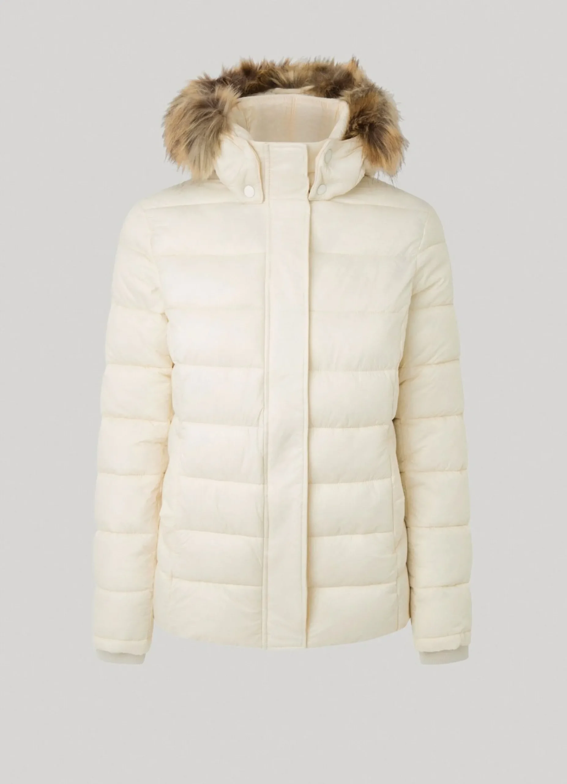 Mulher Pepe Jeans Casaco E Jaquetas>Blusao Detalhe De Pelo No Capuz