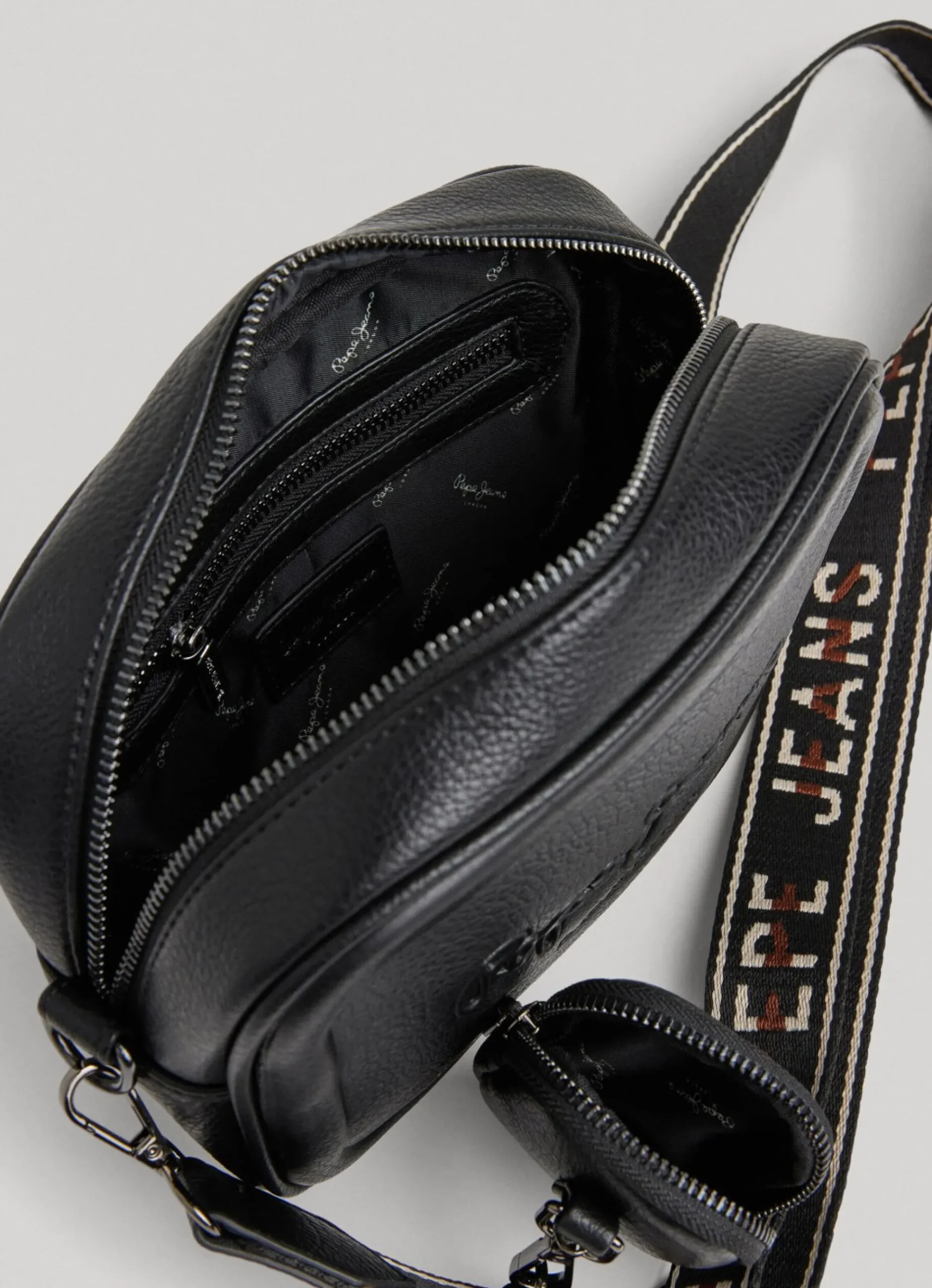 Mulher Pepe Jeans Bolsas E Mochilas>Bolsa De Ombro De Couro Para Camera