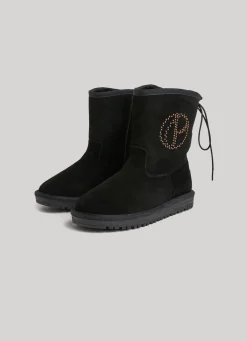 Mulher Pepe Jeans Botas E Sapatos>Botas De Camurca Cano Medio