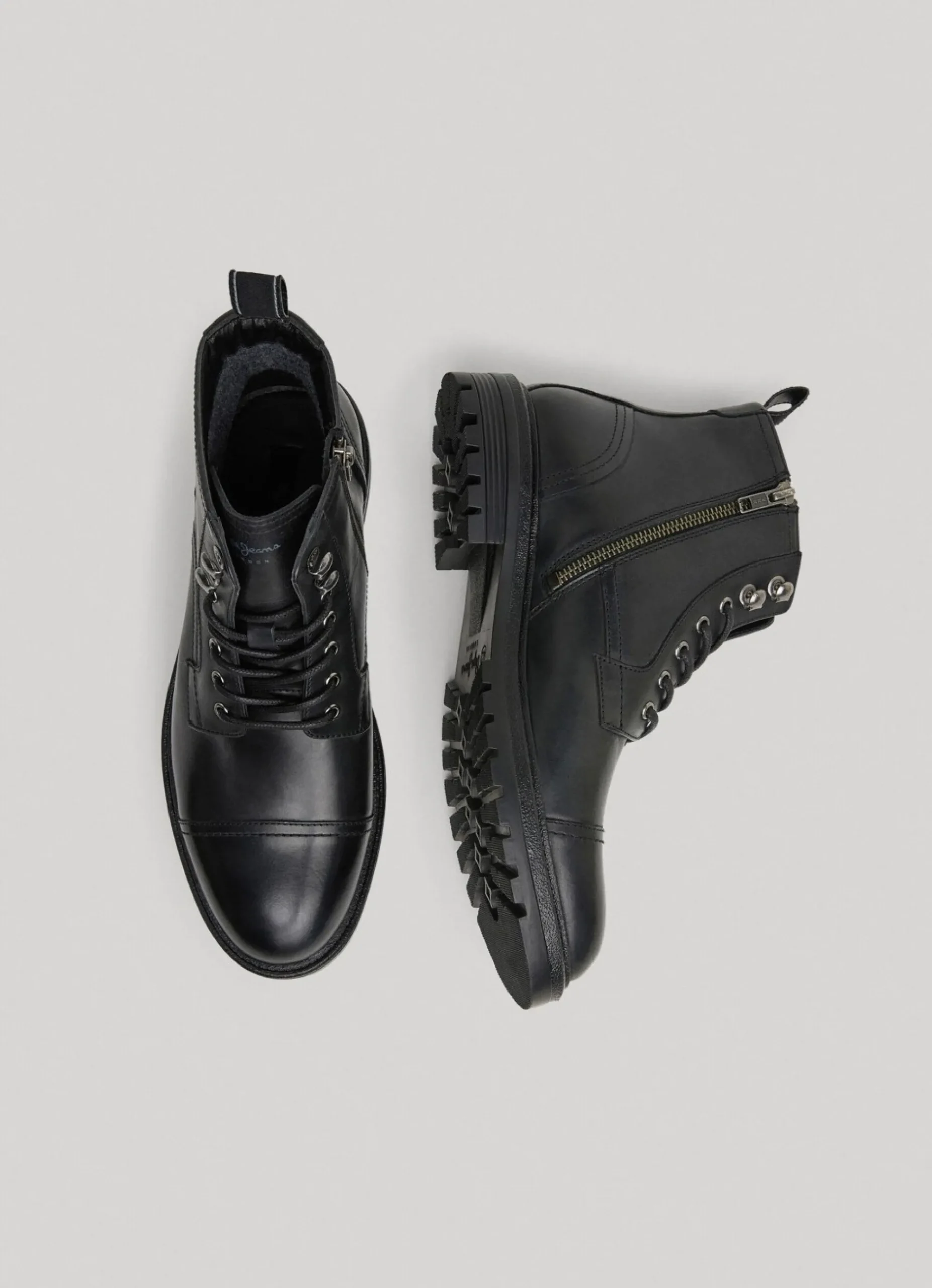 Homem Pepe Jeans Botas E Sapatos>Botas De Couro De Cano Medio