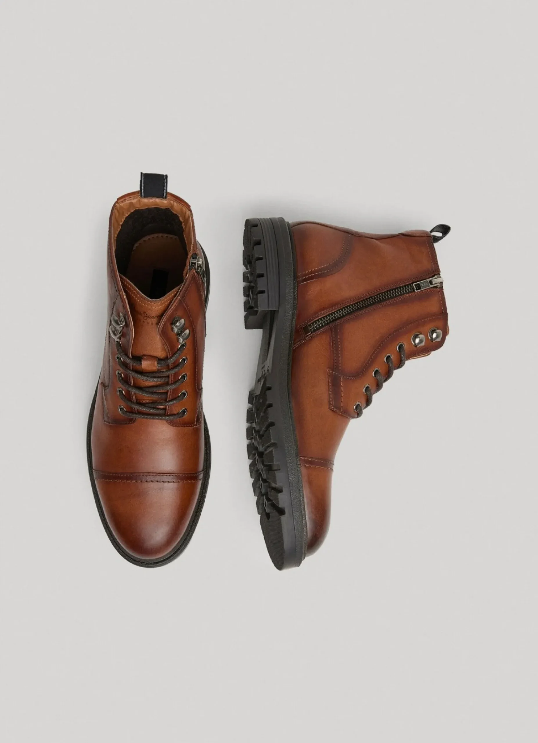 Homem Pepe Jeans Botas E Sapatos>Botas De Couro De Cano Medio
