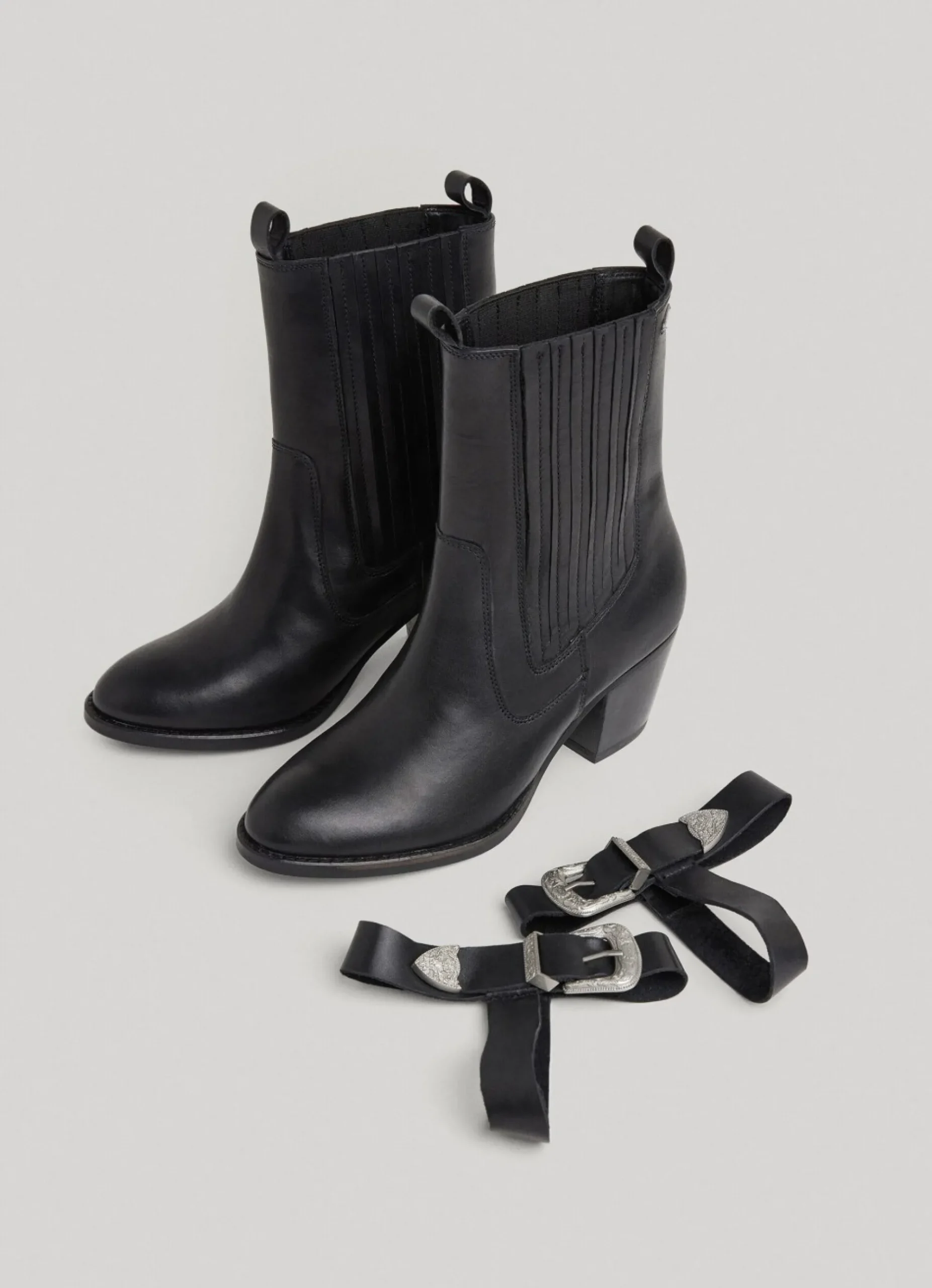Mulher Pepe Jeans Botas E Sapatos>Botim Cano Medio Com Salto