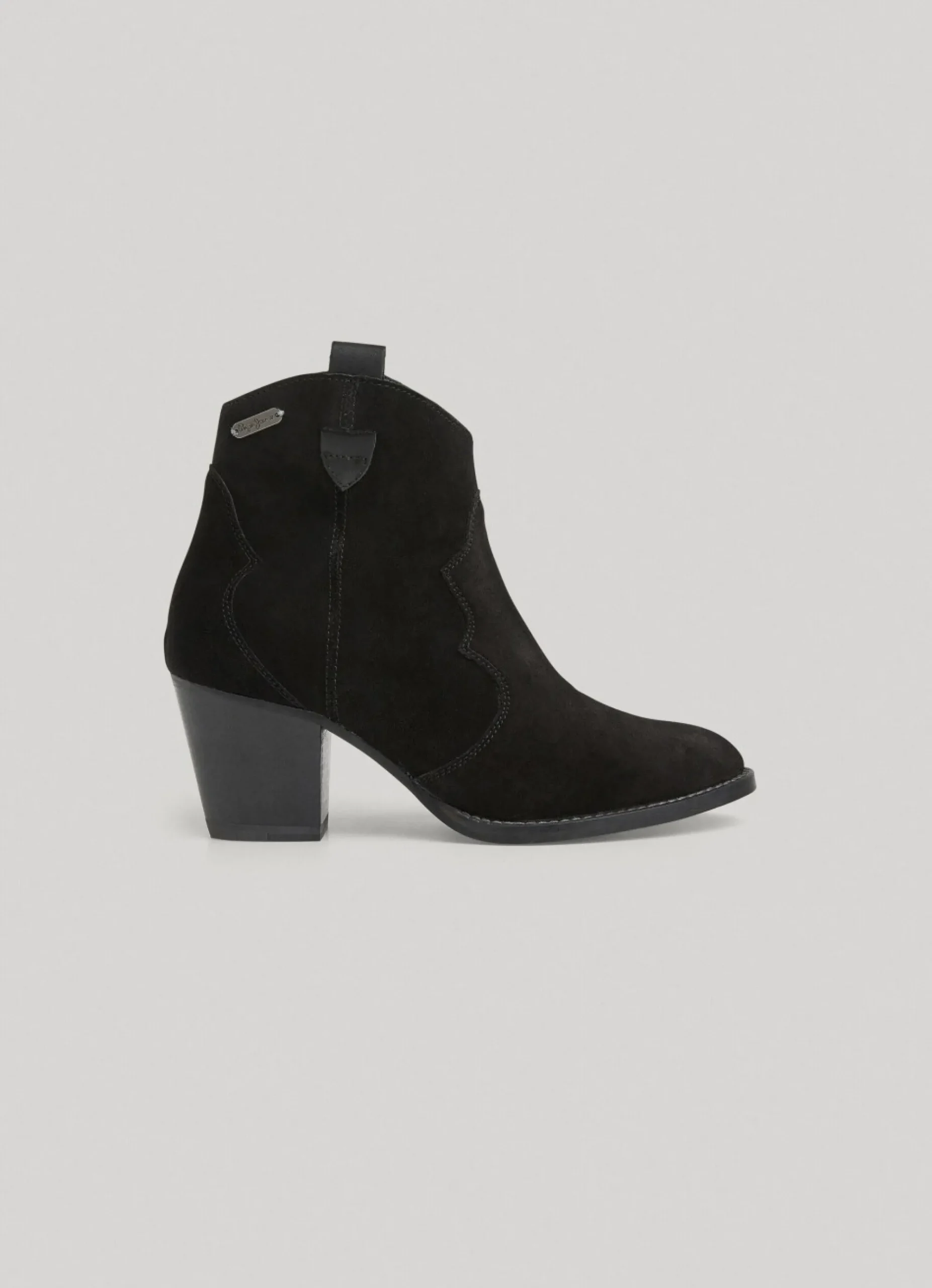 Mulher Pepe Jeans Botas E Sapatos>Botim De Camurca Com Fecho