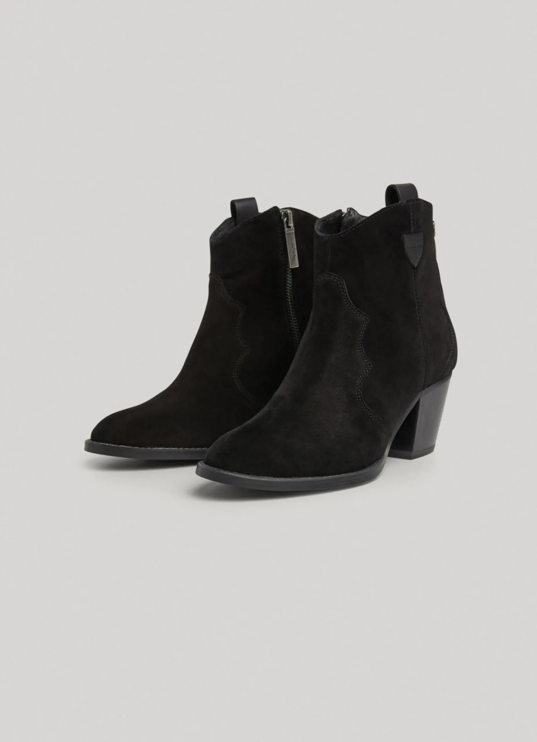 Mulher Pepe Jeans Botas E Sapatos>Botim De Camurca Com Fecho