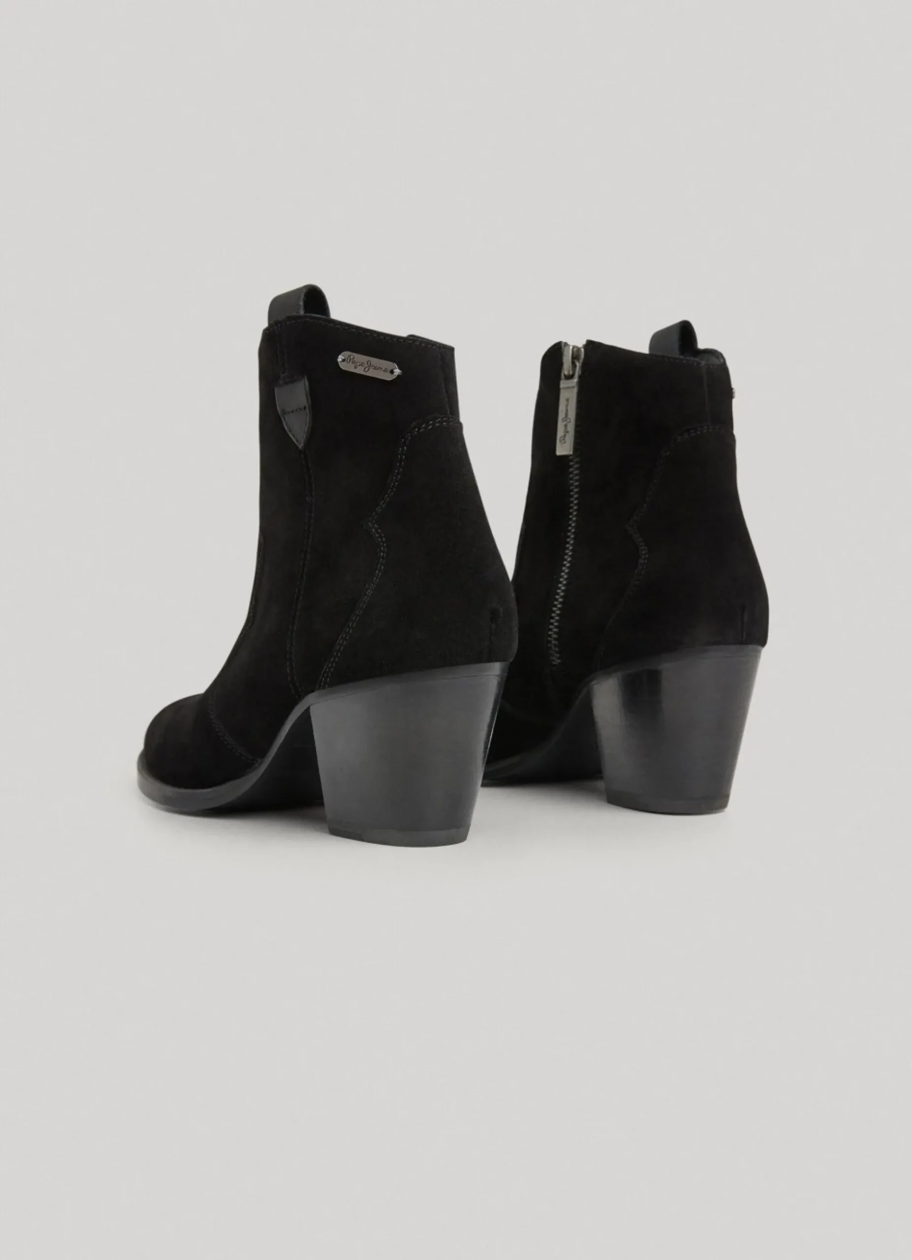 Mulher Pepe Jeans Botas E Sapatos>Botim De Camurca Com Fecho
