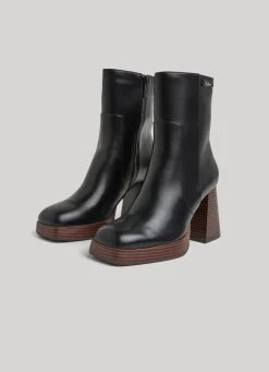 Mulher Pepe Jeans Botas E Sapatos>Botim Plataforma Madeira