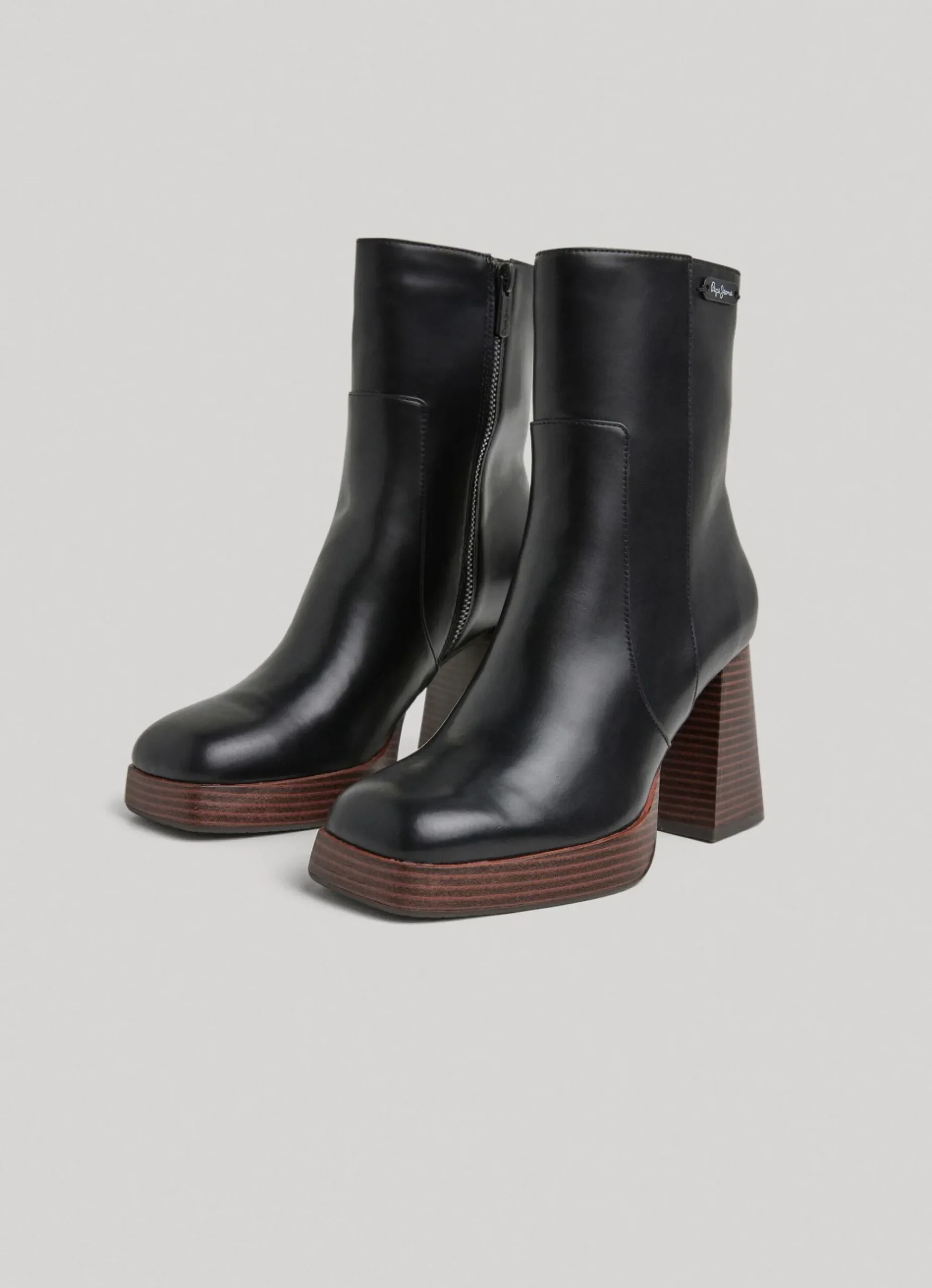 Mulher Pepe Jeans Botas E Sapatos>Botim Plataforma Madeira