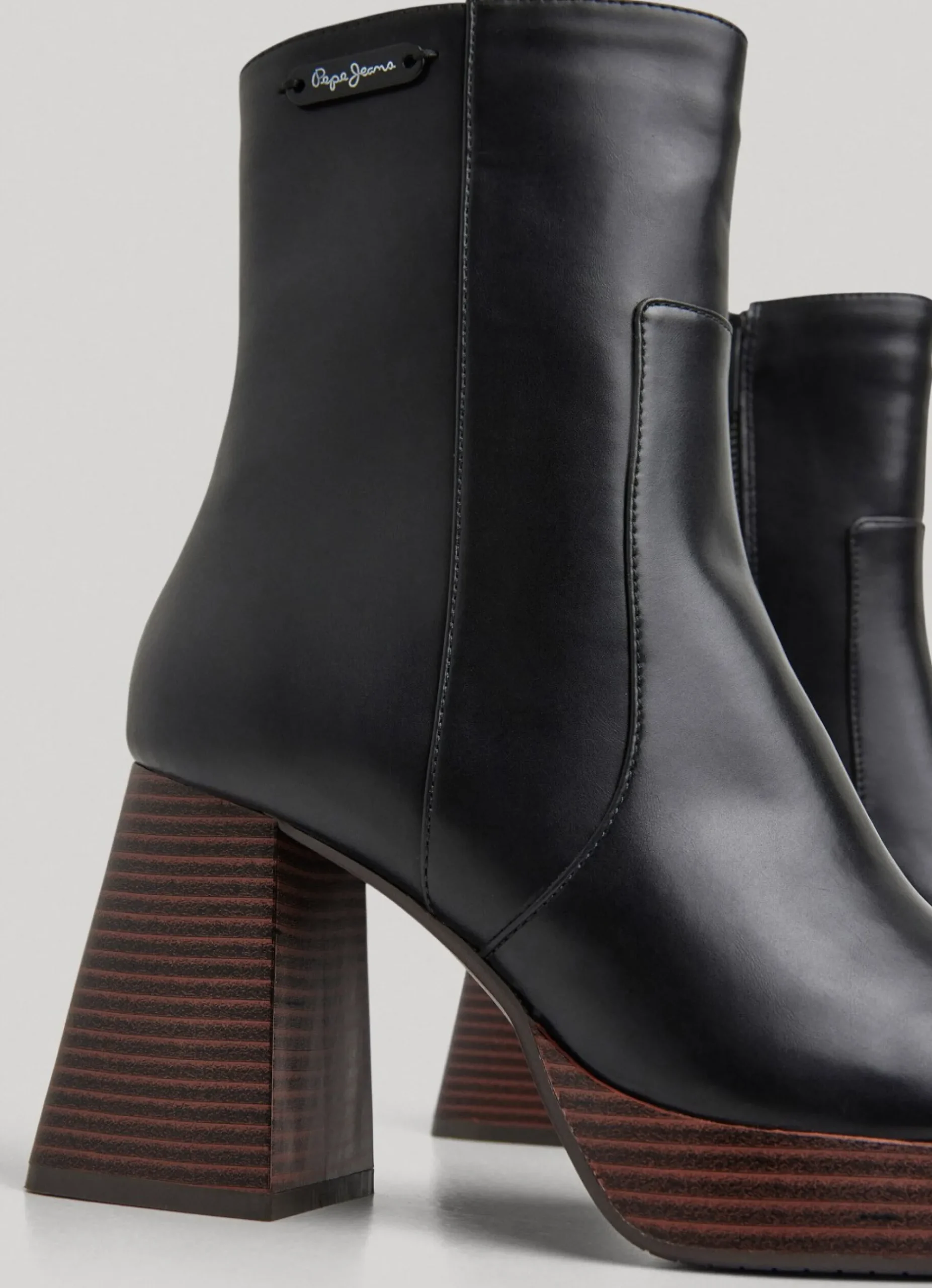Mulher Pepe Jeans Botas E Sapatos>Botim Plataforma Madeira