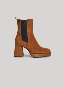 Mulher Pepe Jeans Botas E Sapatos>Botima De Camurca Plataforma