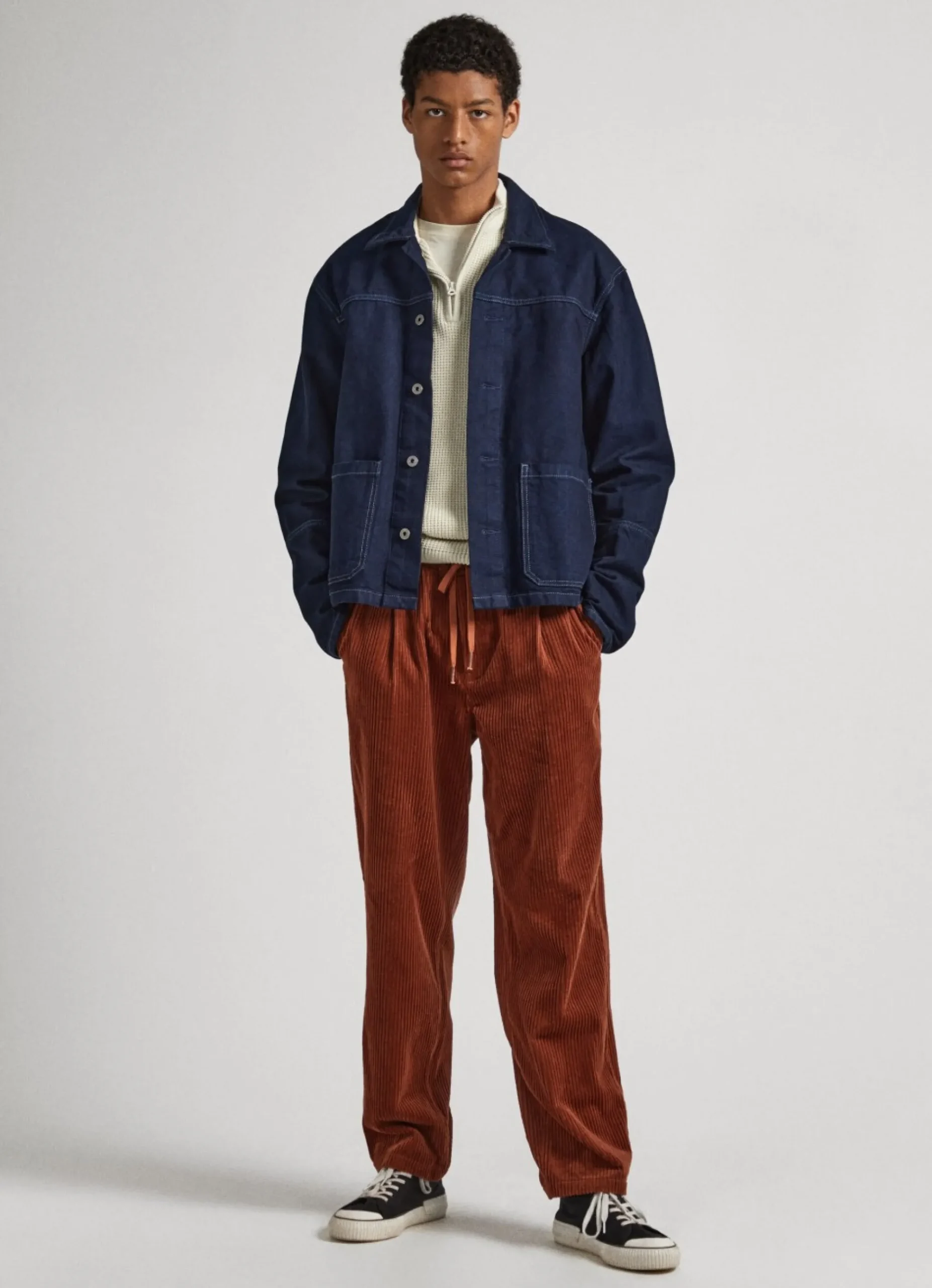 Homem Pepe Jeans Calças>Calças Bombazina Loose Fit Alban