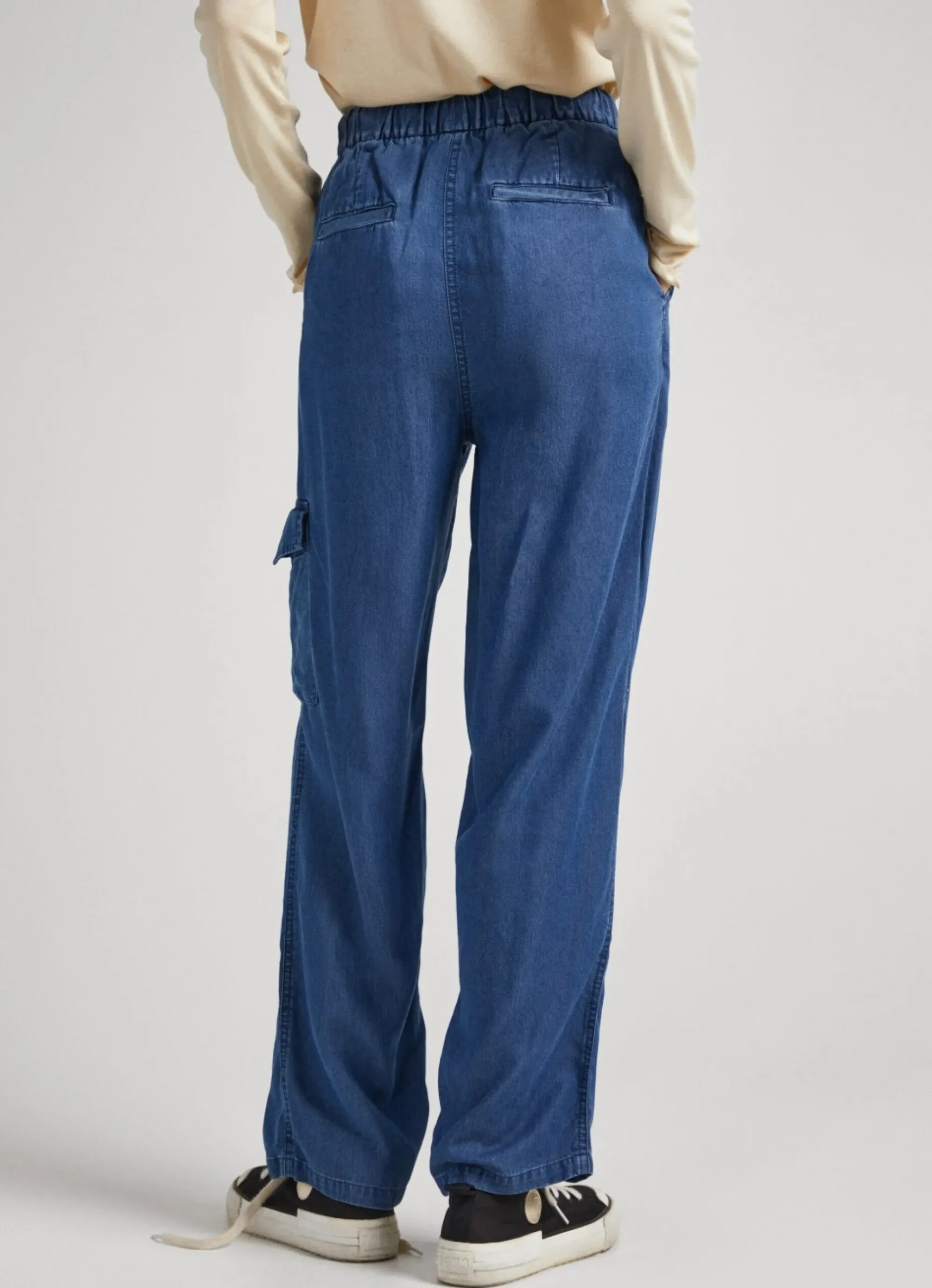 Mulher Pepe Jeans Calças>Calças Cargo Chambray