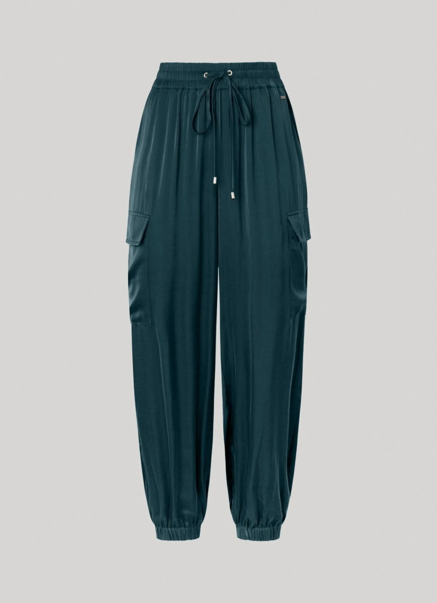 Mulher Pepe Jeans Calças>Calças Cargo De Cetim