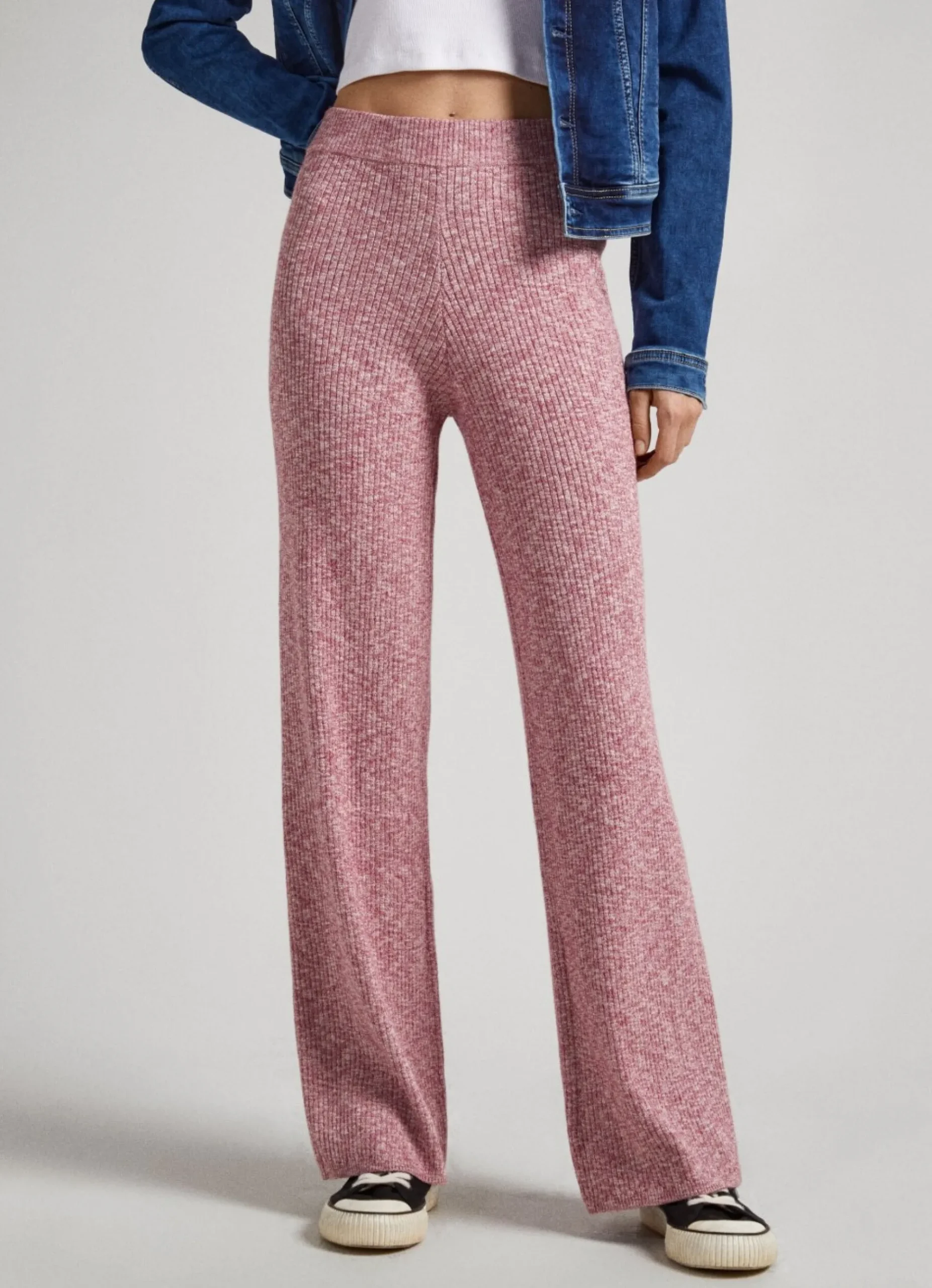 Mulher Pepe Jeans Malhas>Calças De Algodao Melange