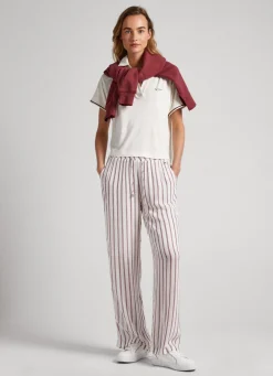 Mulher Pepe Jeans Calças>Calças De Pijama As Riscas