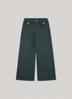Rapariga Pepe Jeans Calças>Calças Palazzo Sarja Elastica