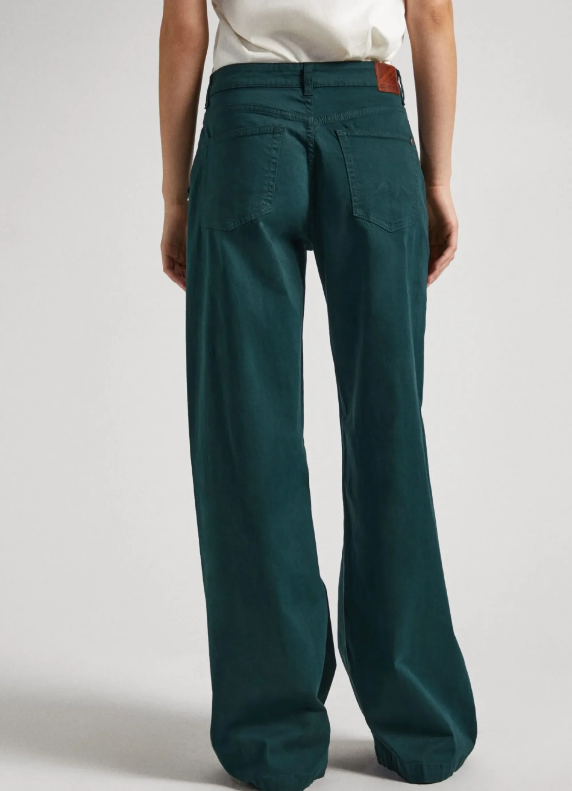 Mulher Pepe Jeans Calças>Calças Palazzo Sarja Elastica