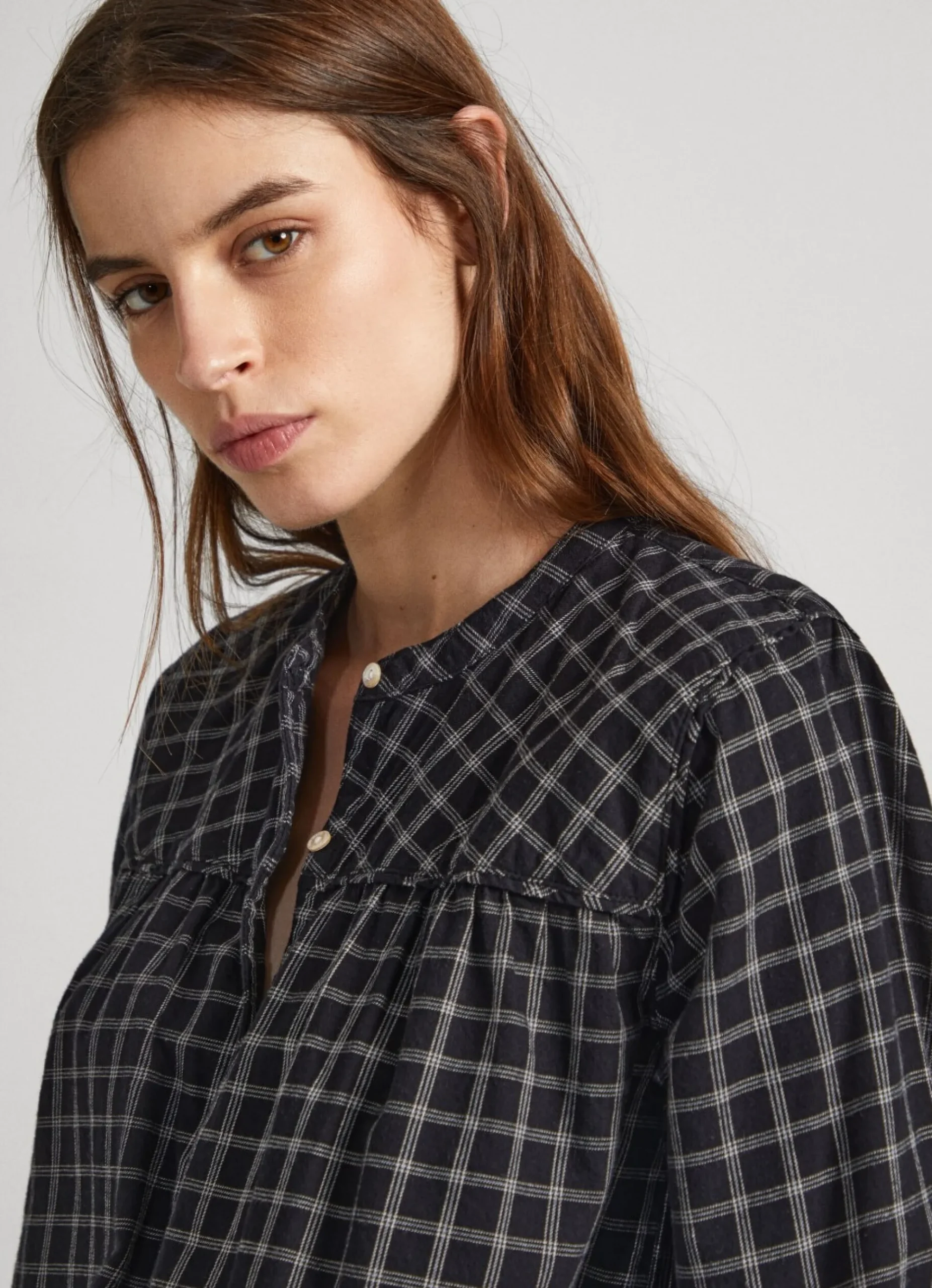Mulher Pepe Jeans Camisas E Blusas>Camisa Algodao Xadrez