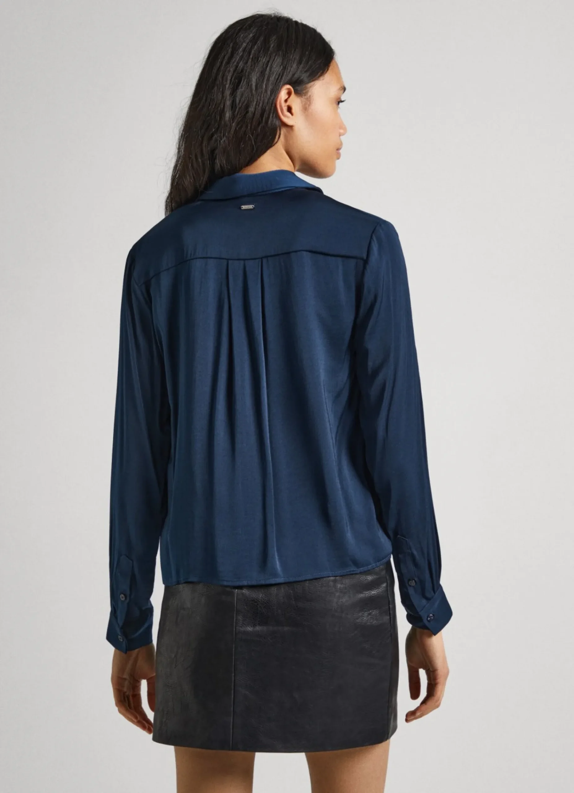 Mulher Pepe Jeans Camisas E Blusas>Camisa Cetim Regular Fit