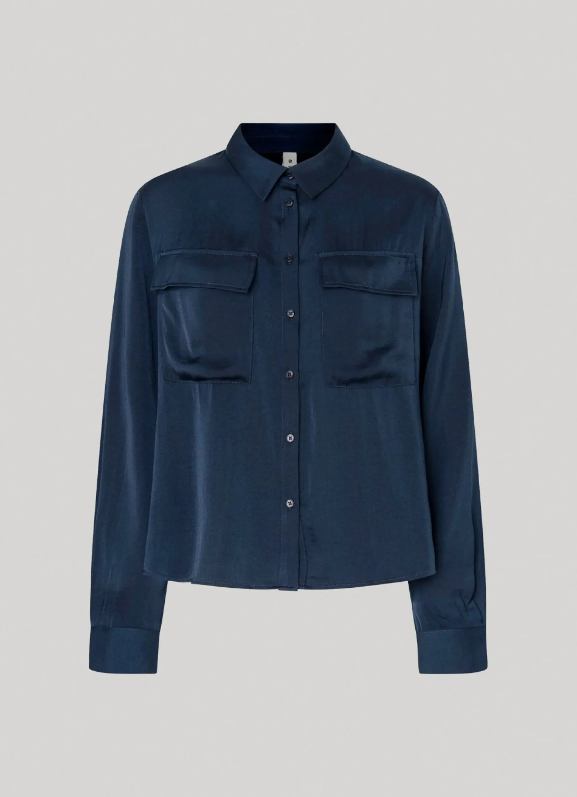 Mulher Pepe Jeans Camisas E Blusas>Camisa Cetim Regular Fit