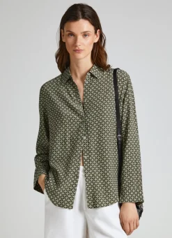 Mulher Pepe Jeans Camisas E Blusas>Camisa Com Padrao Geometrico