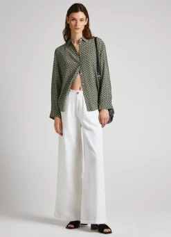 Mulher Pepe Jeans Camisas E Blusas>Camisa Com Padrao Geometrico