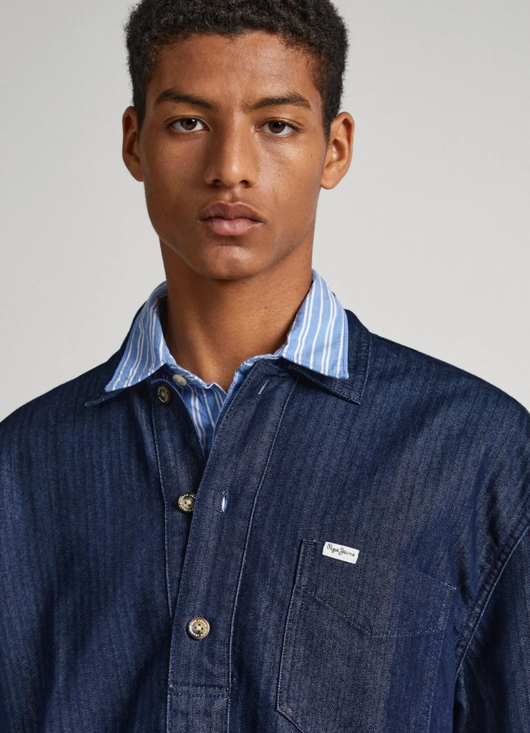 Homem Pepe Jeans Camisas>Camisa Espinha De Peixe