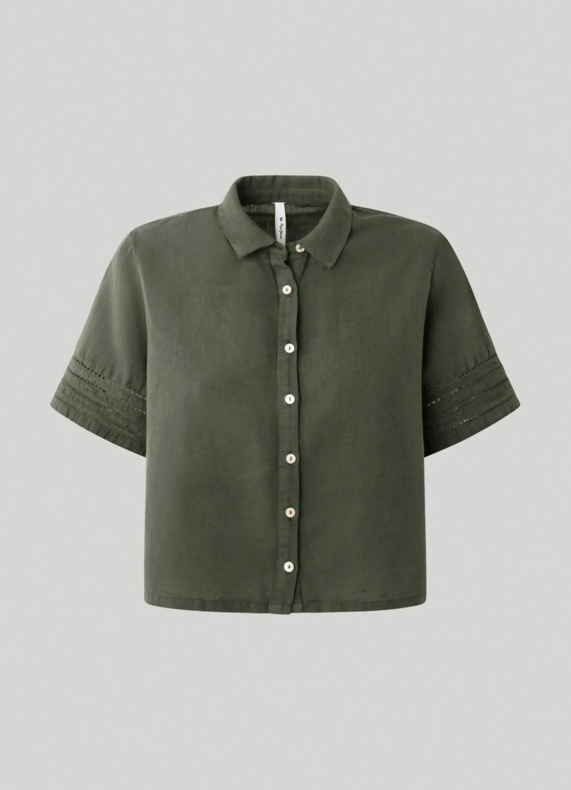 Mulher Pepe Jeans Camisas E Blusas>Camisa Manga Curta Detalhes Abertos
