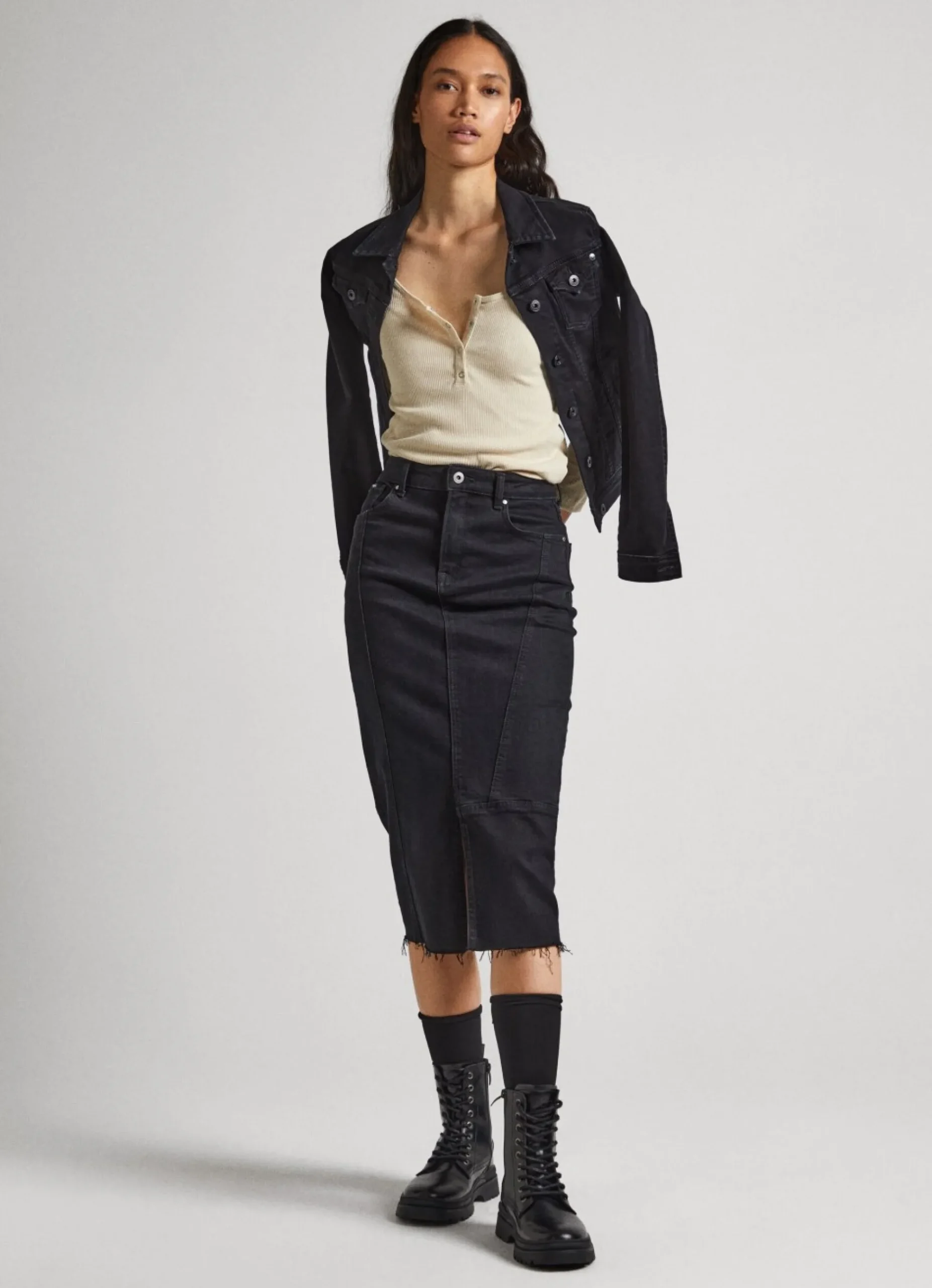 Mulher Pepe Jeans T-Shirts>Camisa Melange Canelada