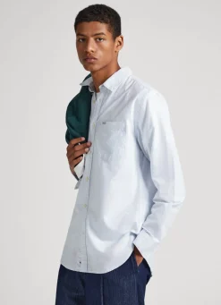 Homem Pepe Jeans Camisas>Camisa Oxford As Riscas Bengala