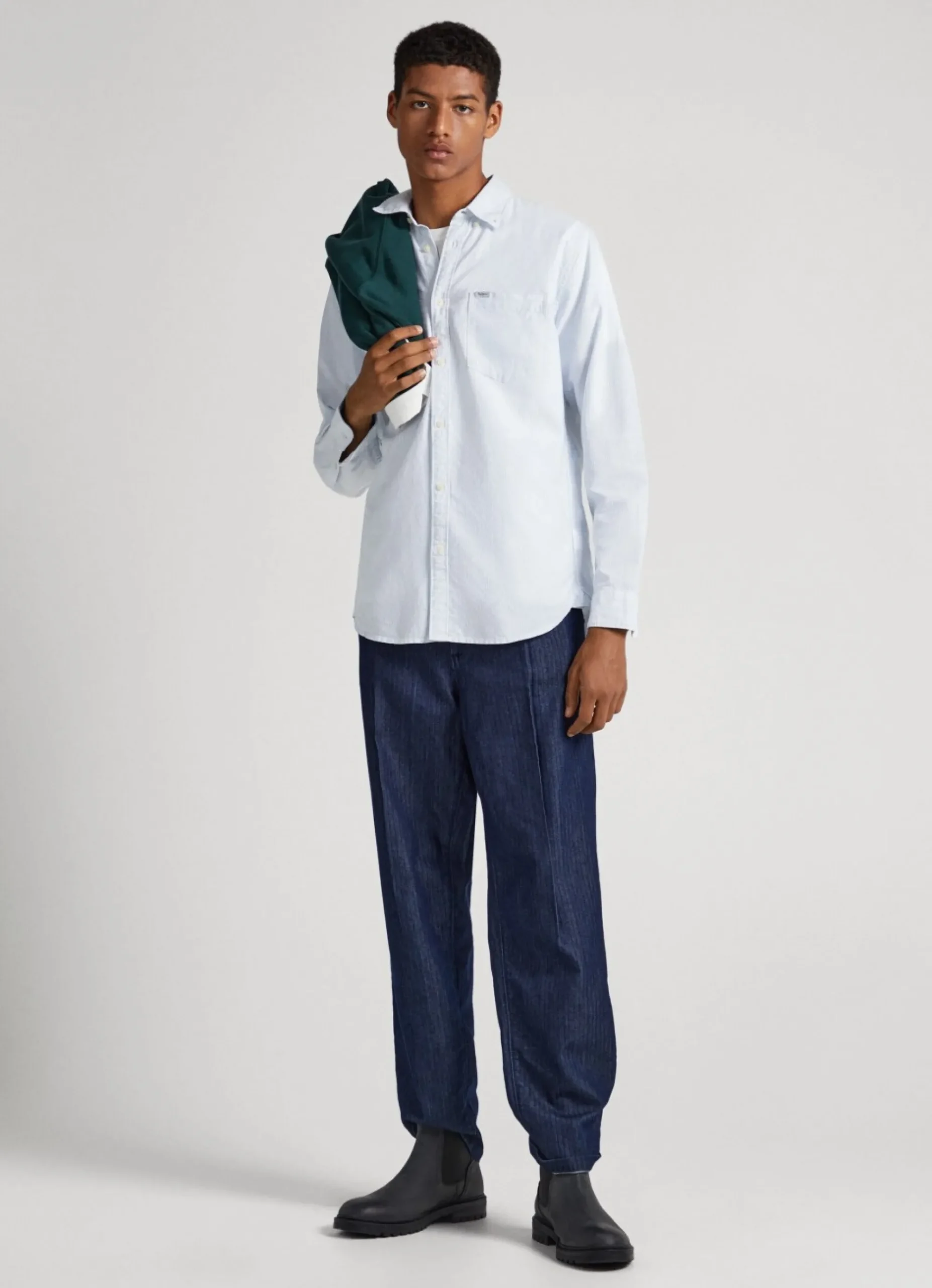 Homem Pepe Jeans Camisas>Camisa Oxford As Riscas Bengala