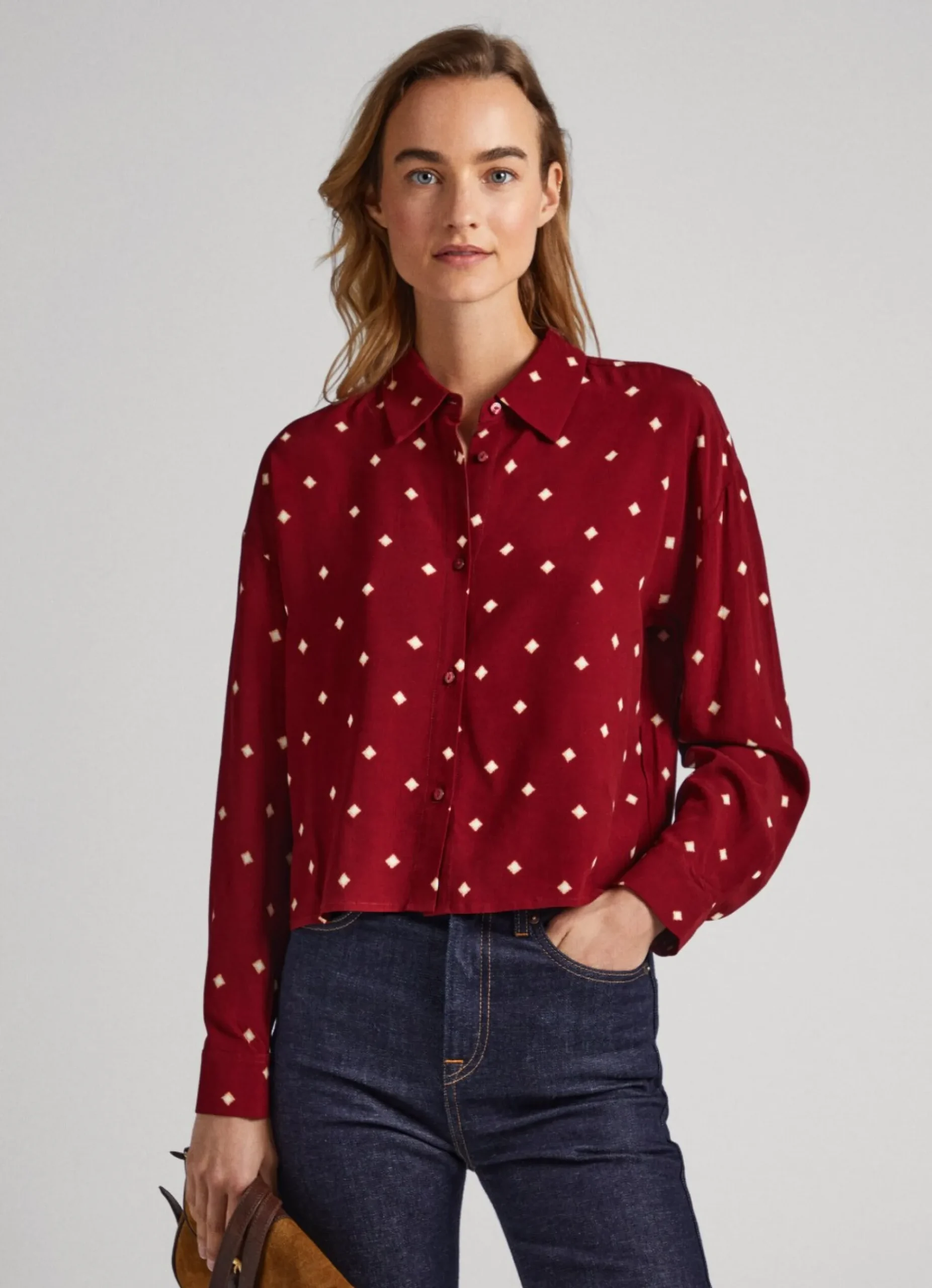 Mulher Pepe Jeans Camisas E Blusas>Camisa Padrao As Bolinhas